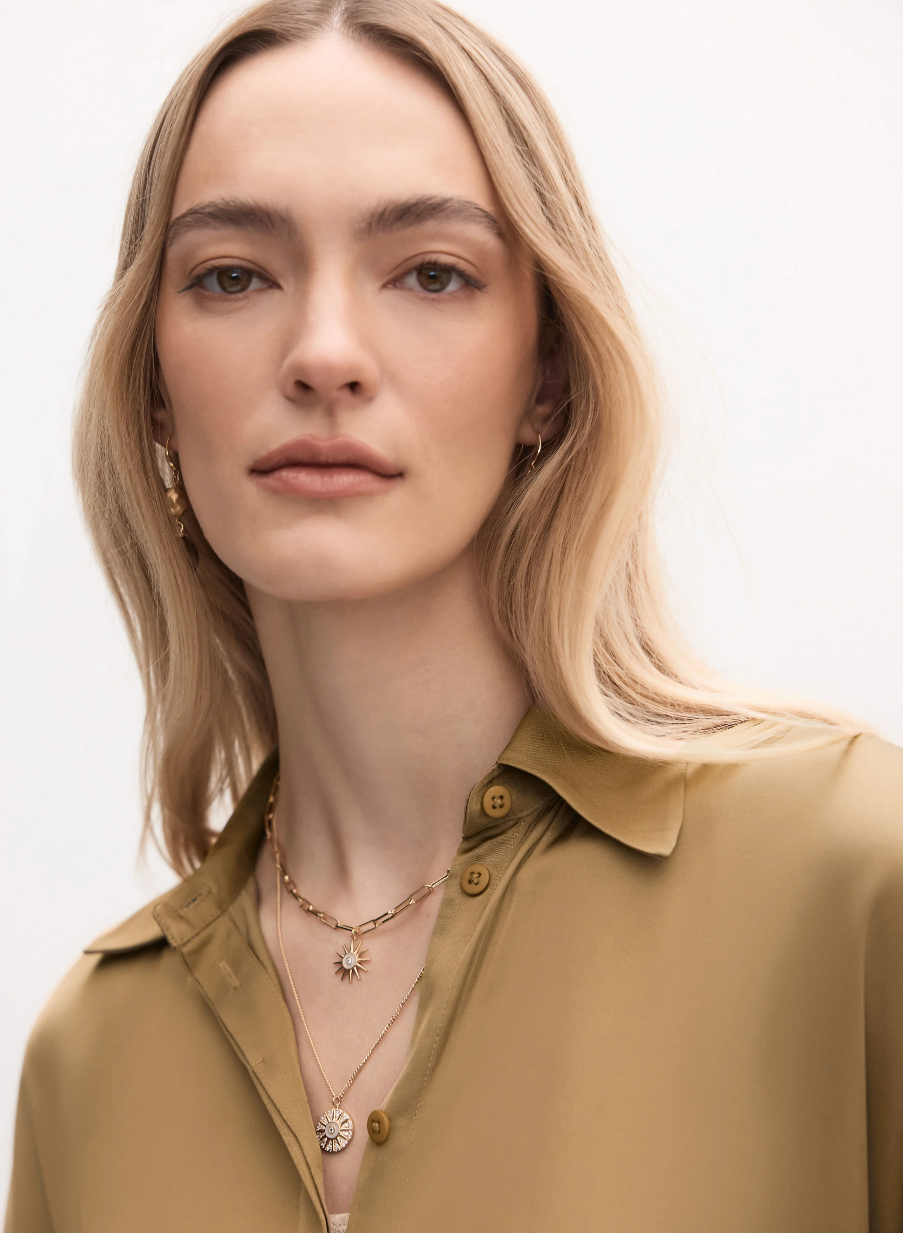 Flare Sleeve Satin Blouse - Image 2