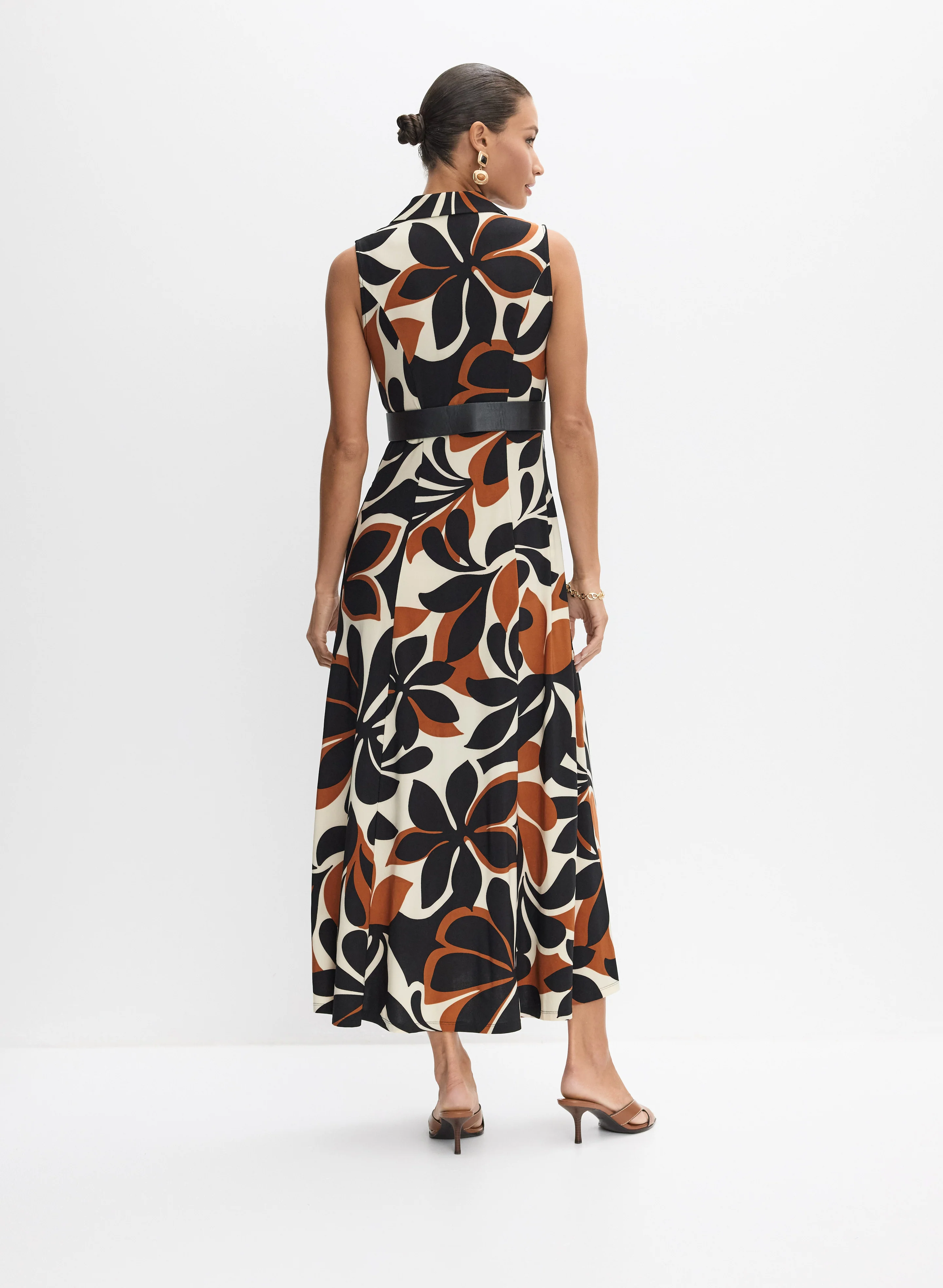 Floral Belt Shirt Dress - Image 4