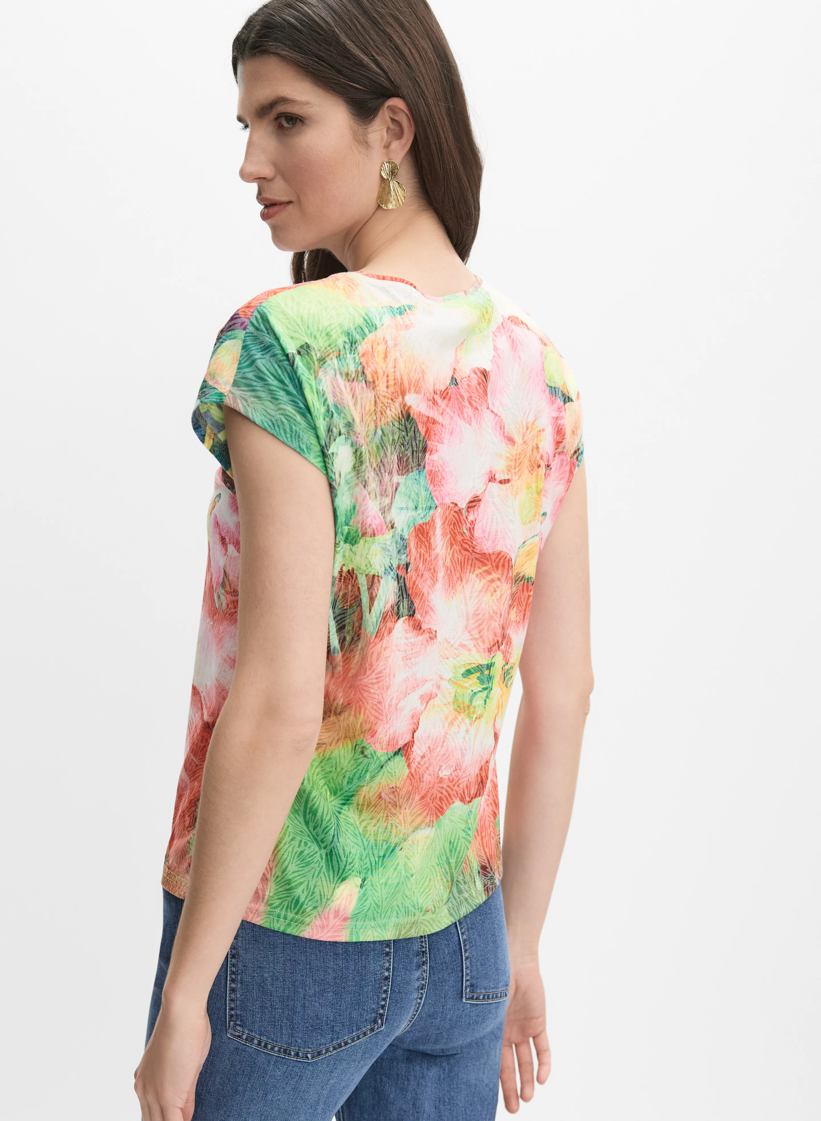 Floral Burnout T-Shirt - Image 5