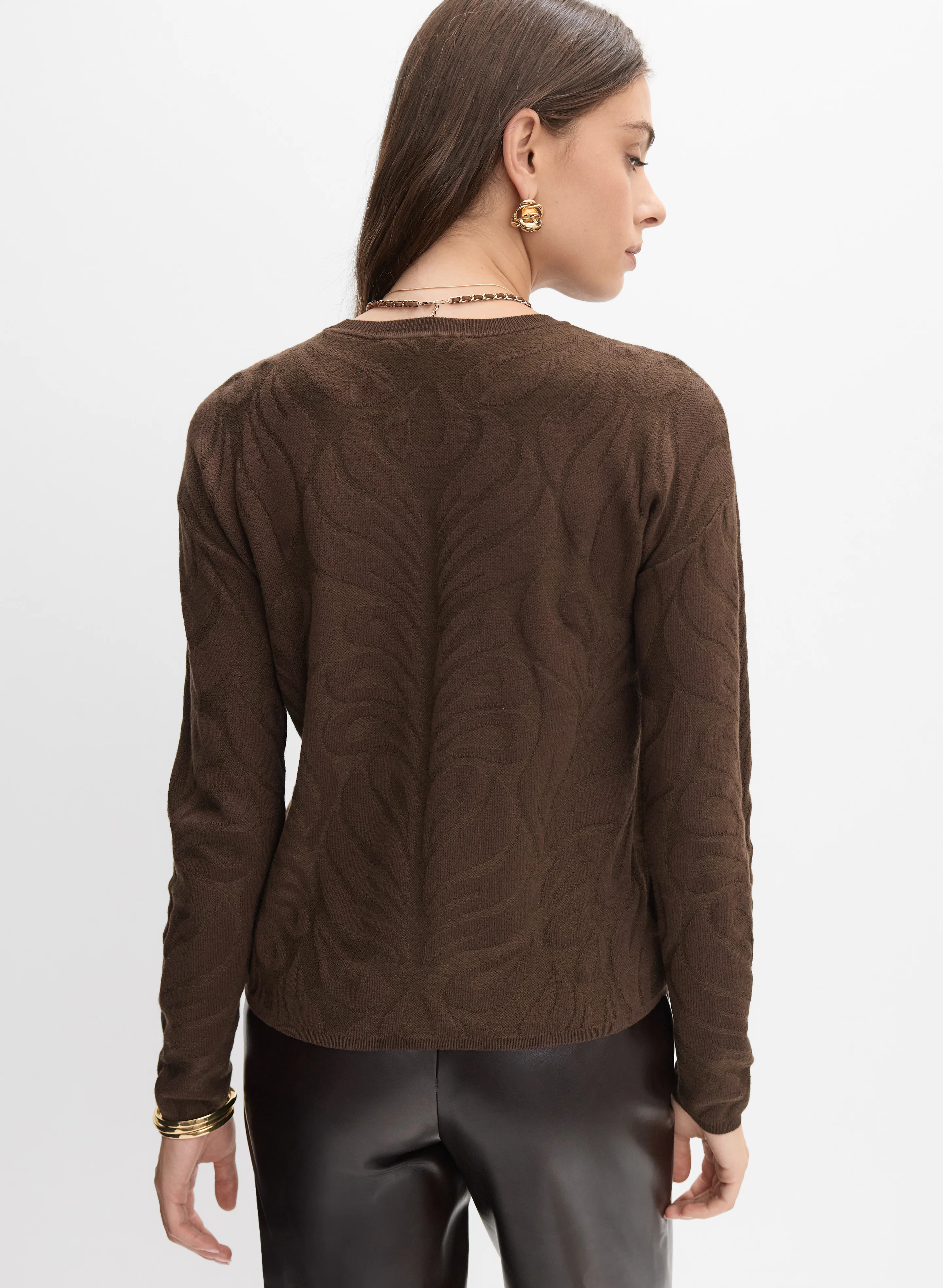 Floral Embossed Sweater - Image 4