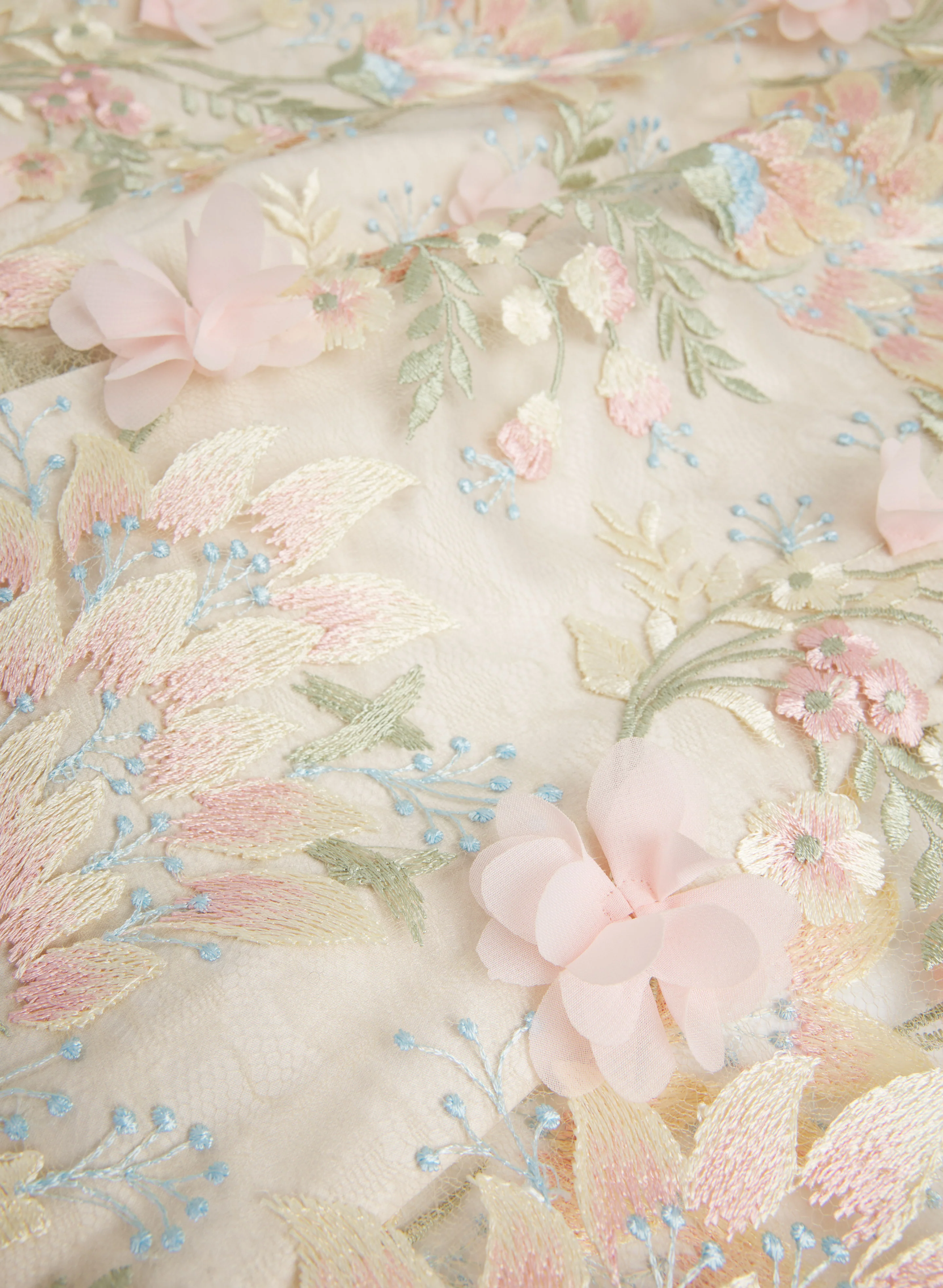 Floral Embroidered Lace Dress - Image 6