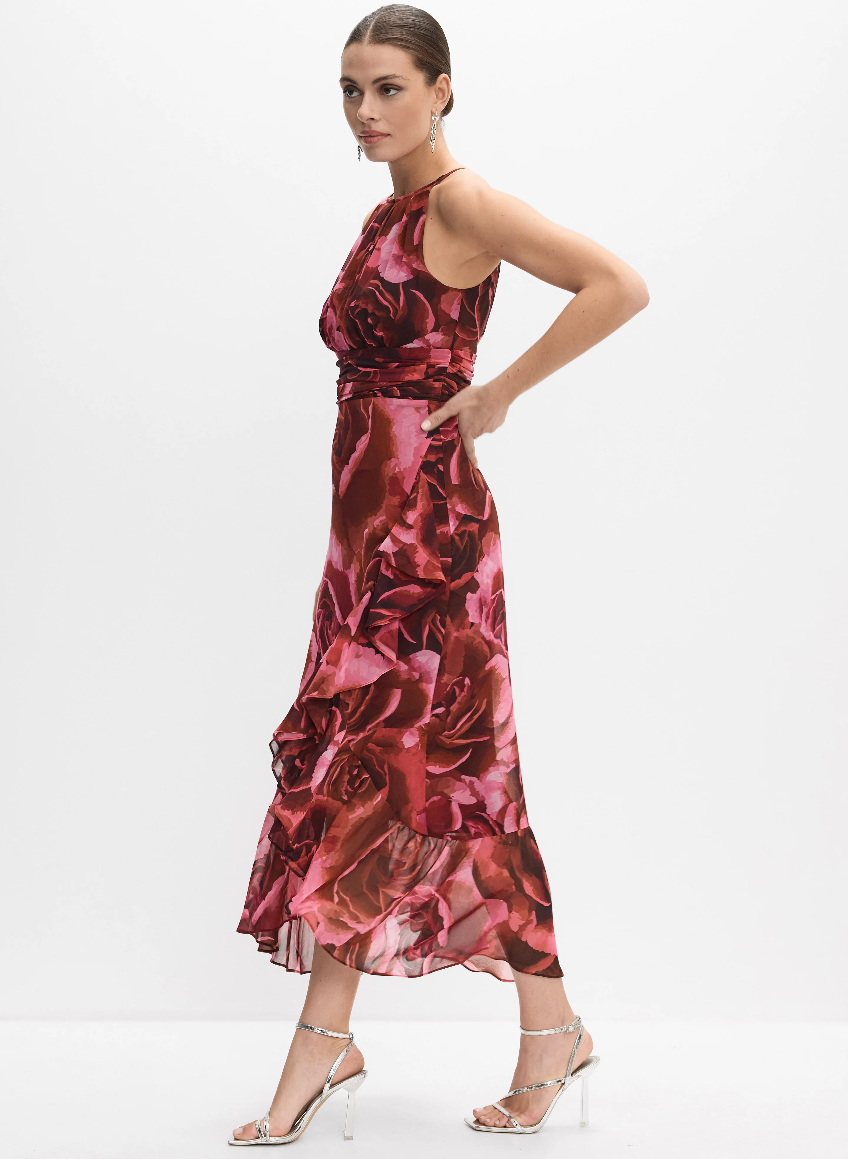 Floral Halter Neck Dress - Image 2