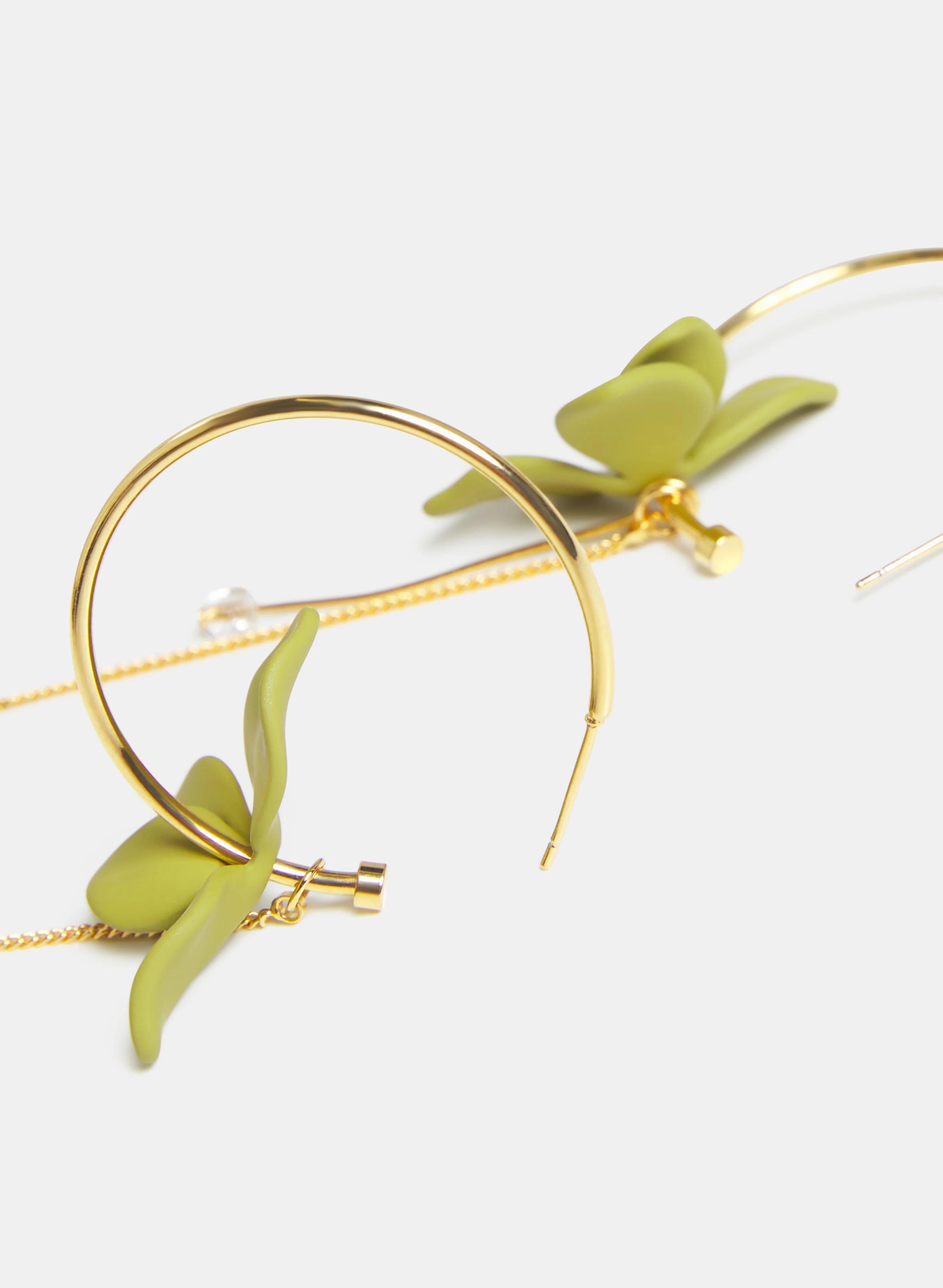 Floral Hoop Earrings - Image 2
