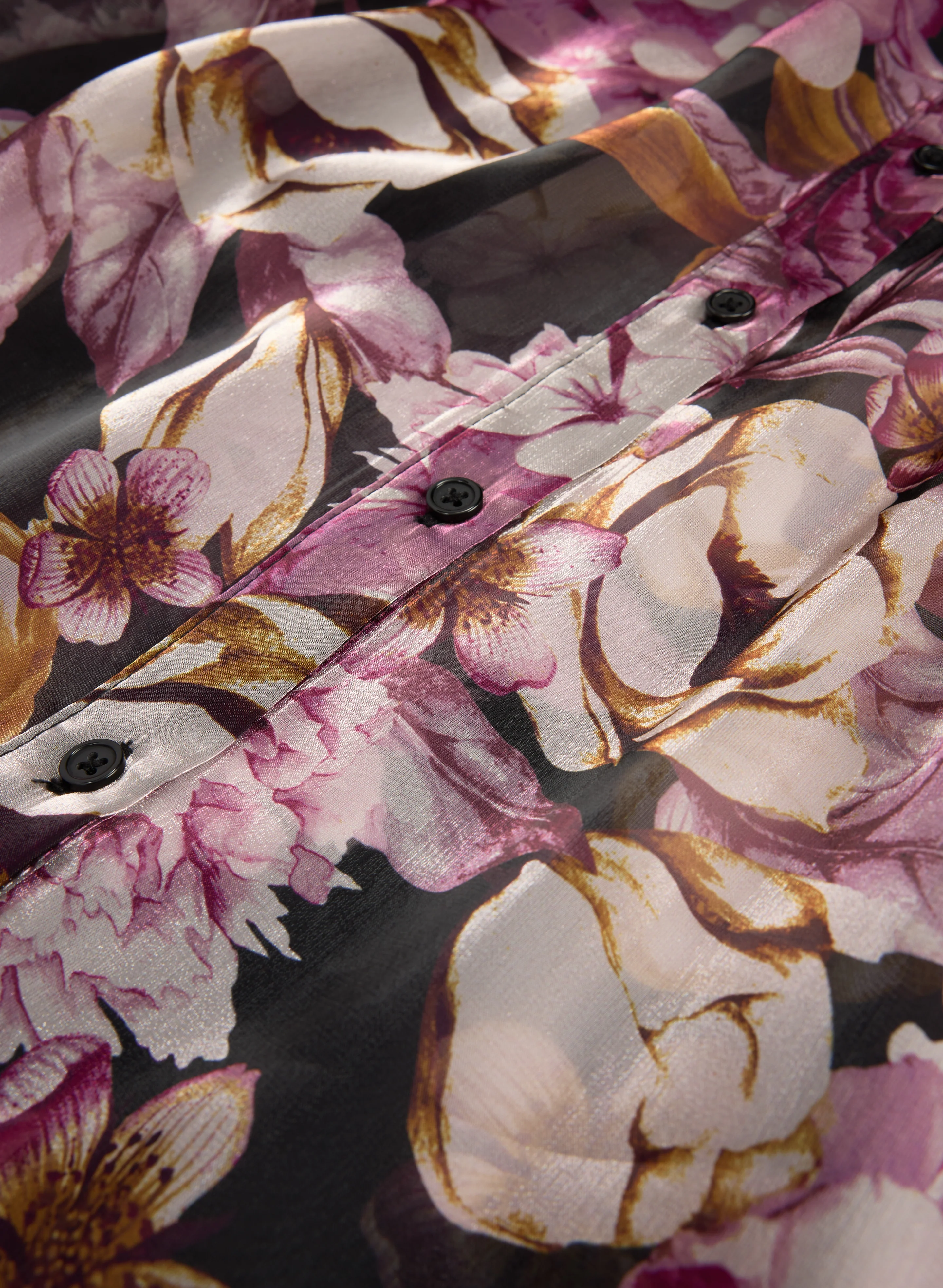 Floral Organza Shirt Dress - Image 6