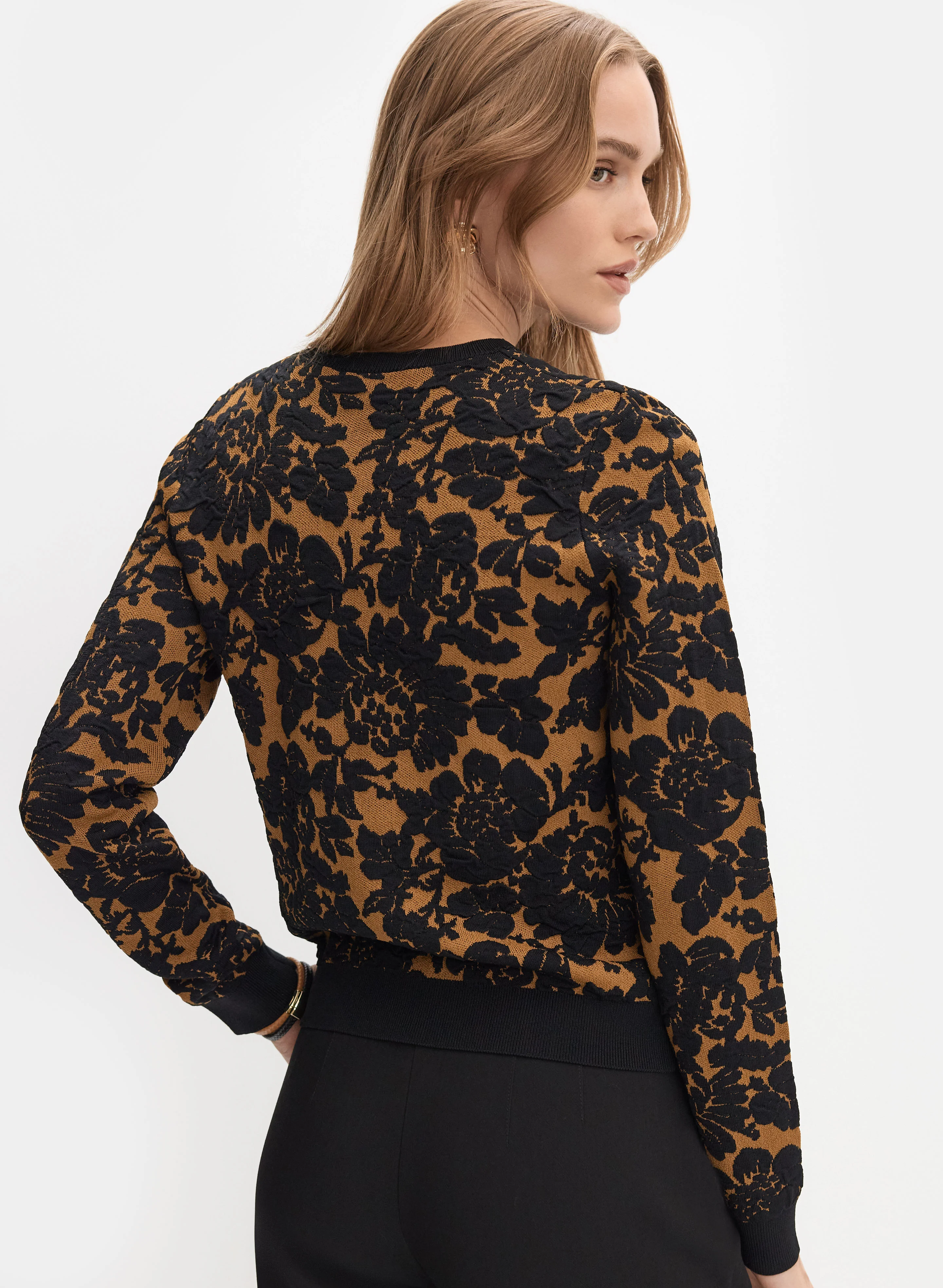 Floral Zip-Up Cardigan - Image 4