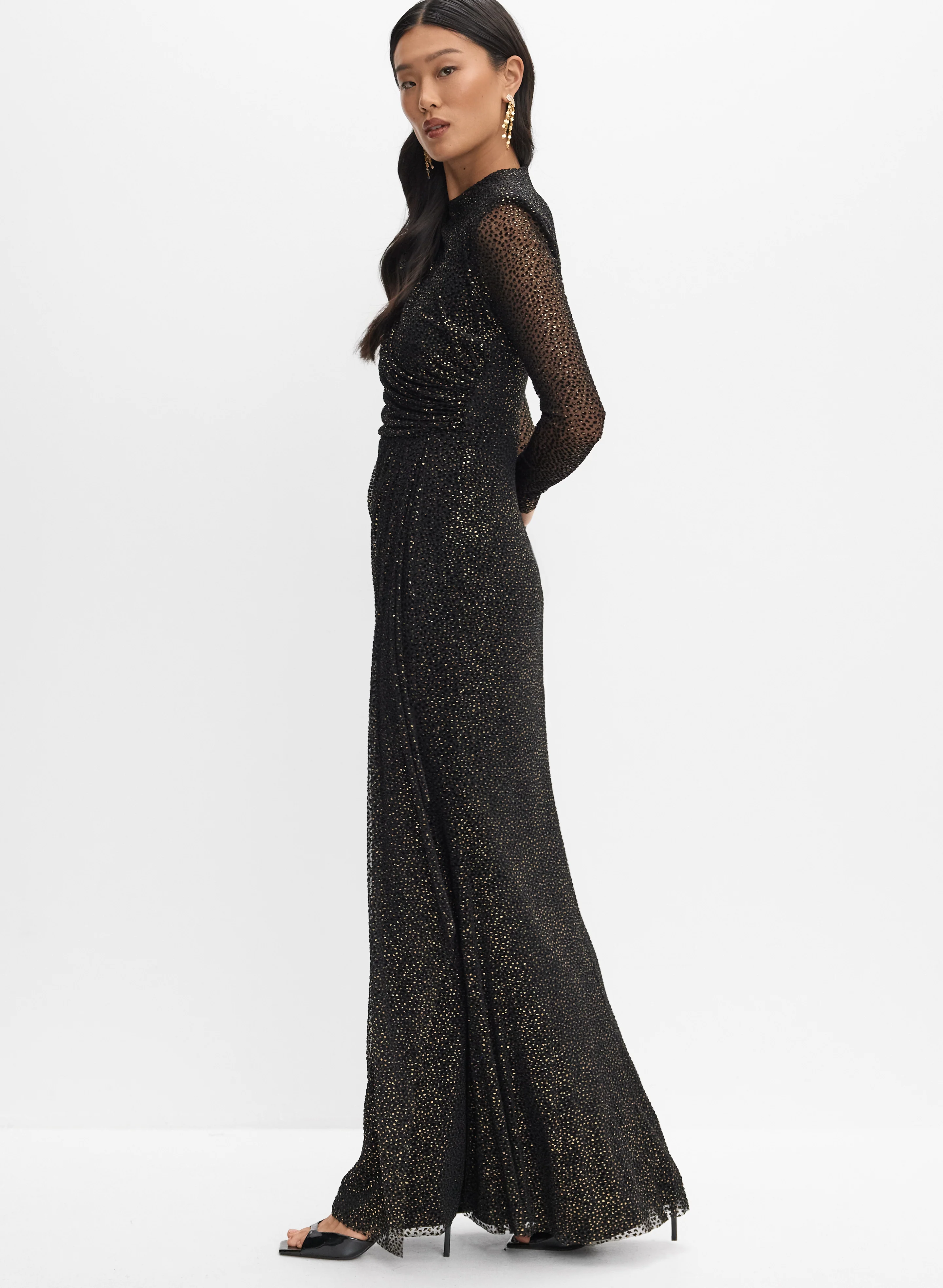 Foil Mesh Dress - Image 2