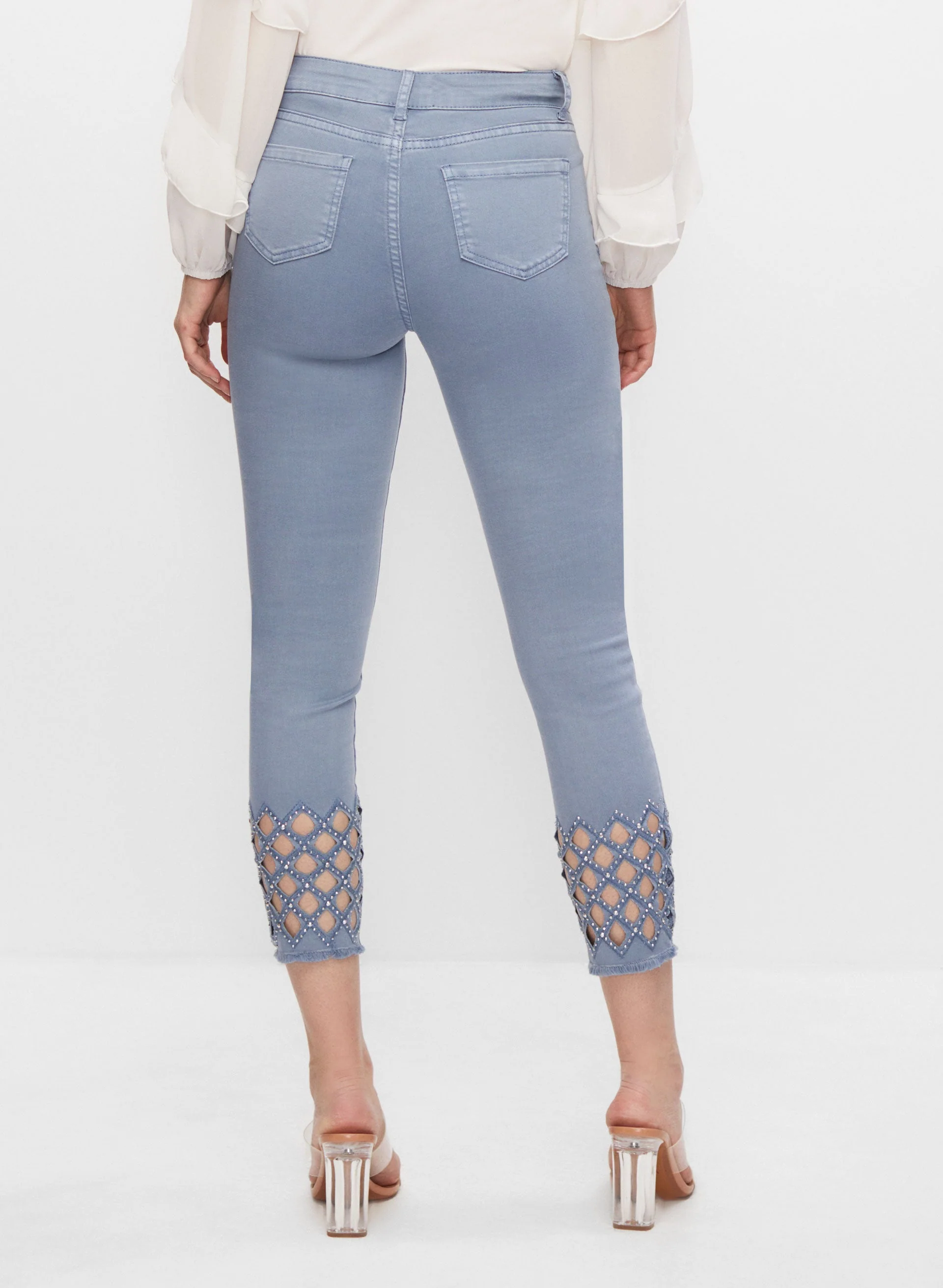 Frank Lyman - Stud Detail Denim Capris - Image 2