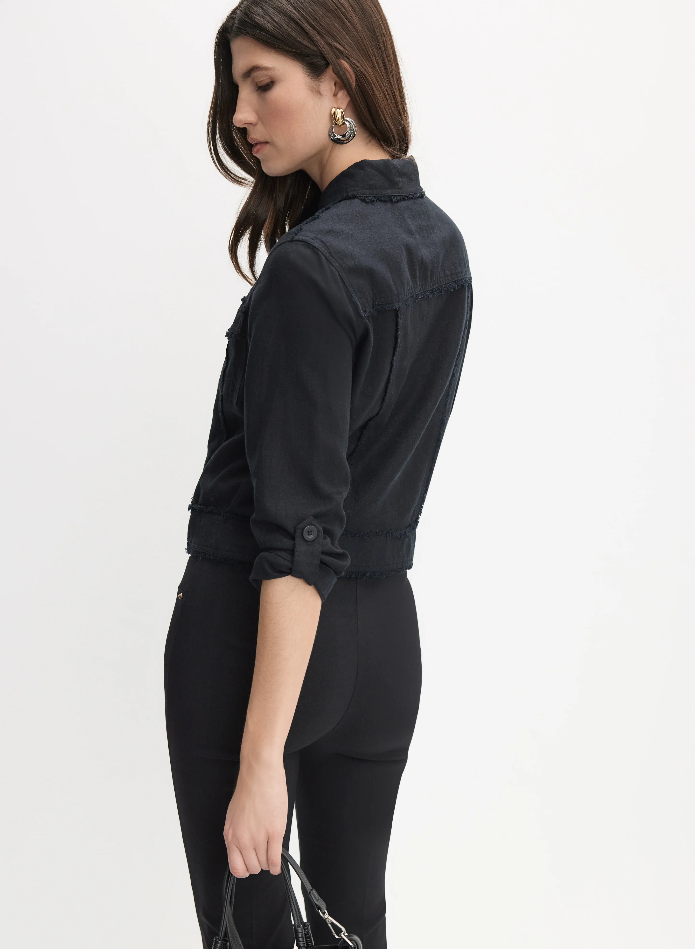 Frayed Linen-Blend Jacket - Image 5