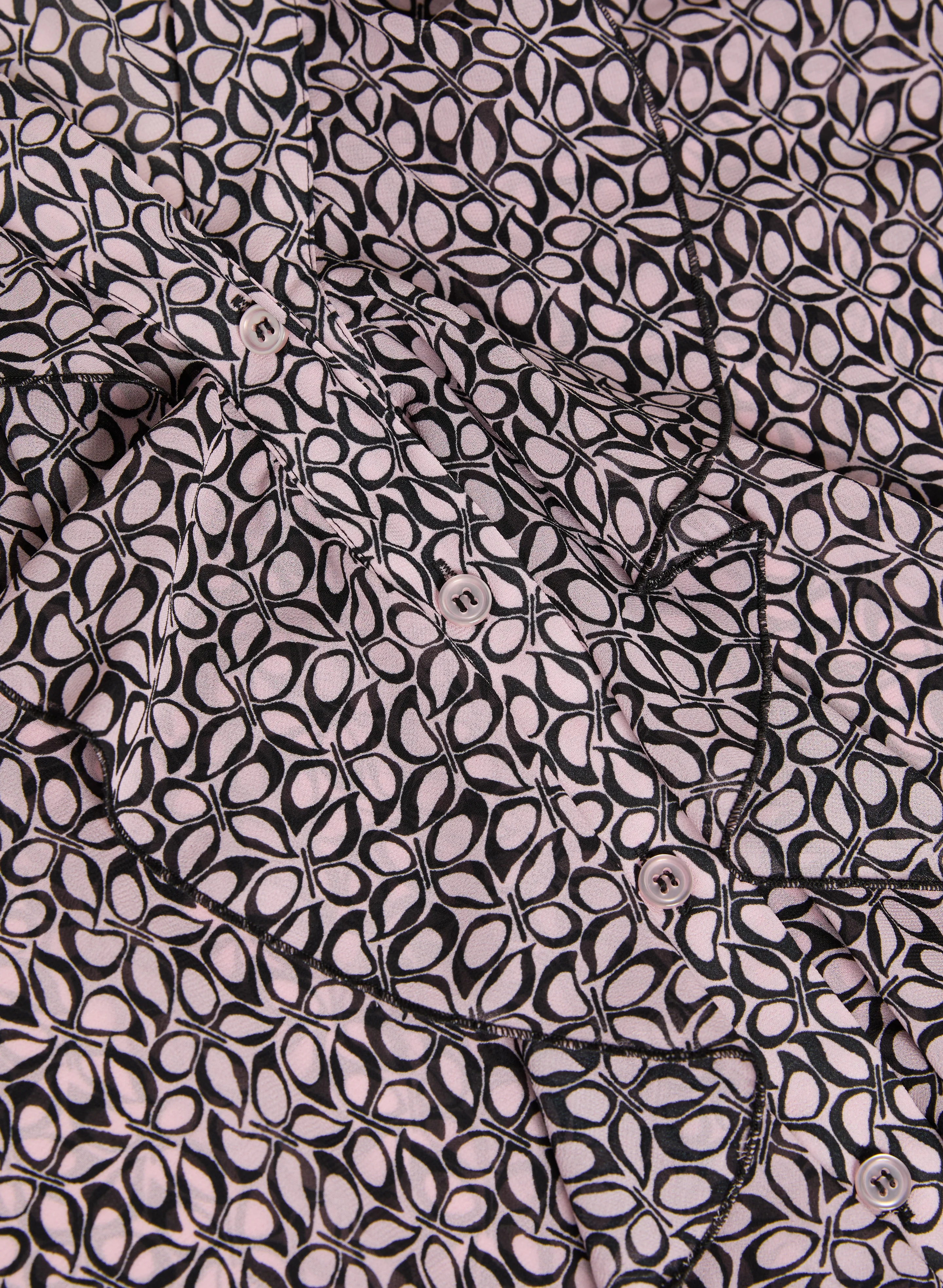 Geometric Ruffle Front Blouse - Image 7