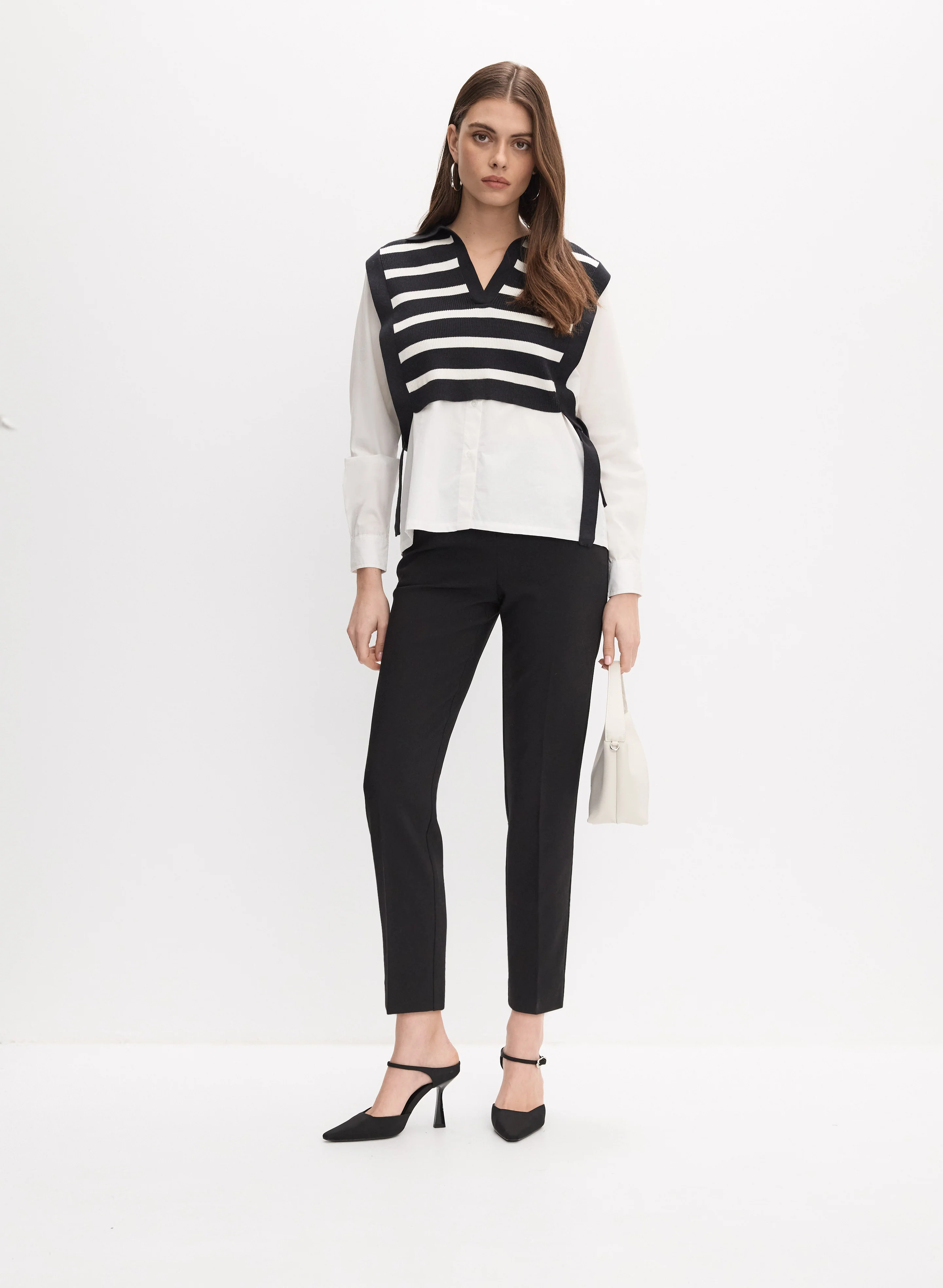 Illusion Knit Layered Blouse - Image 3