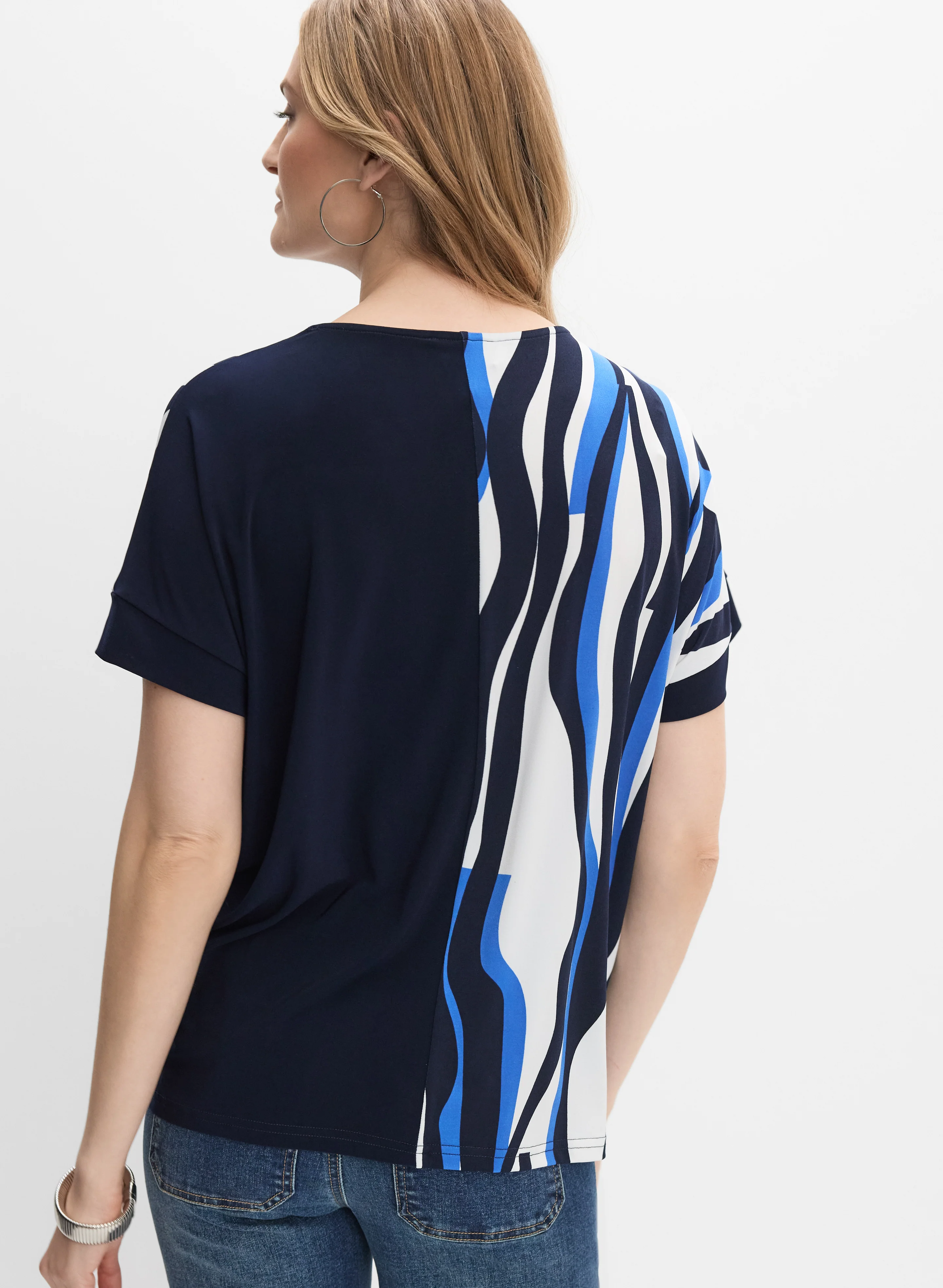 Joseph Ribkoff - Abstract Jersey Top - Image 4