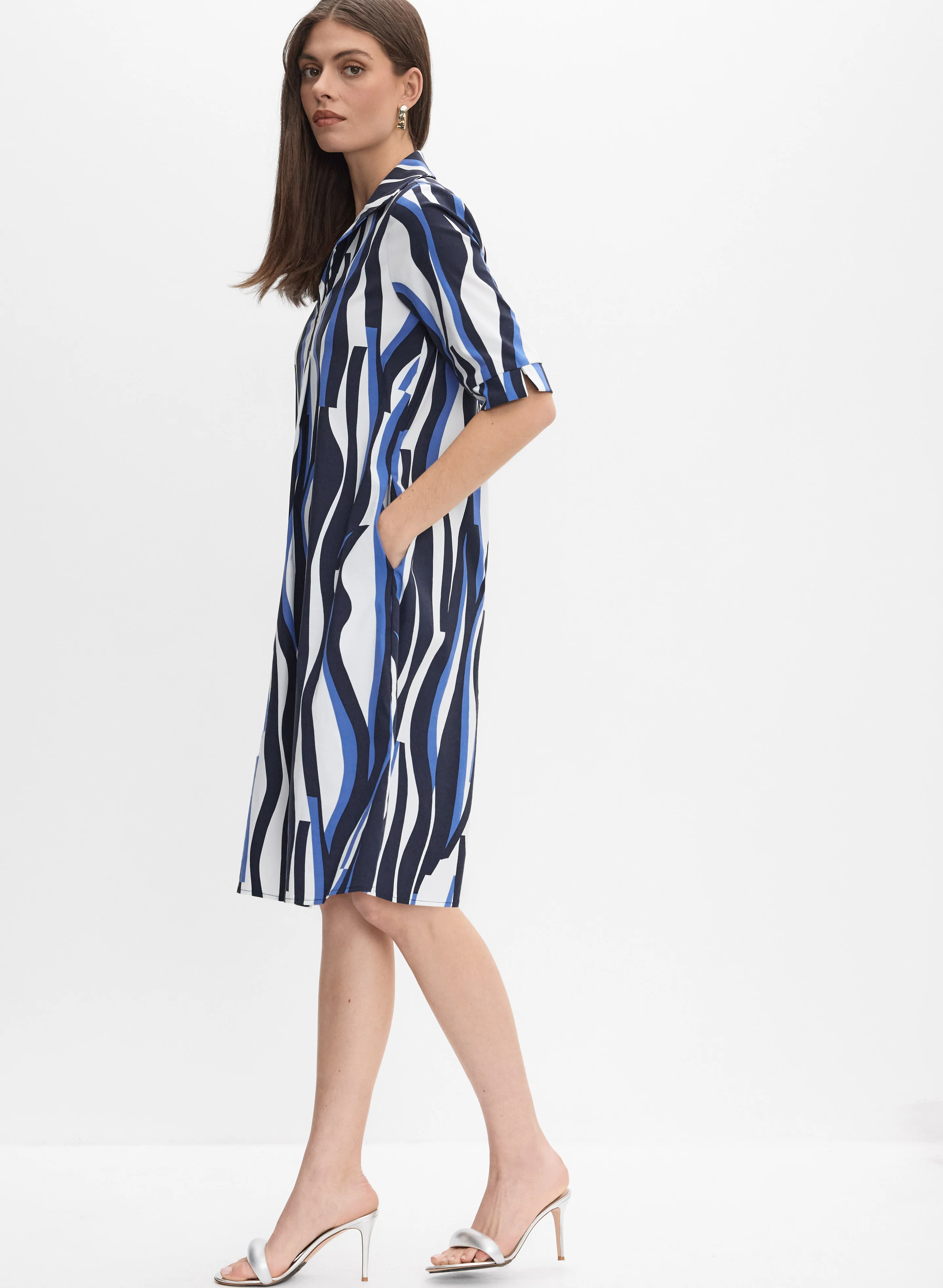 Joseph Ribkoff - Abstract Print Dress - Image 3