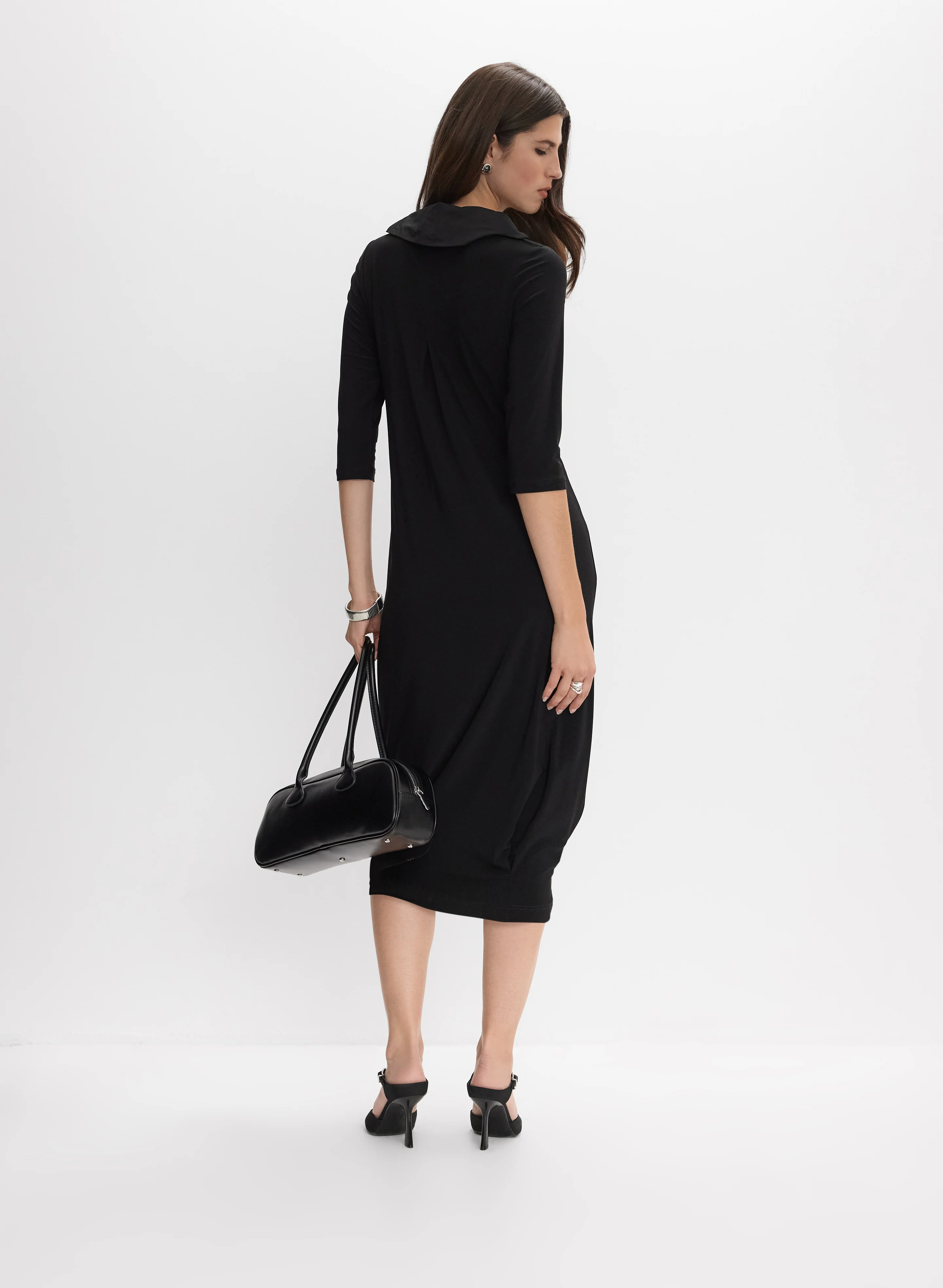 Joseph Ribkoff - Cowl Neck Midi Dress - Image 5