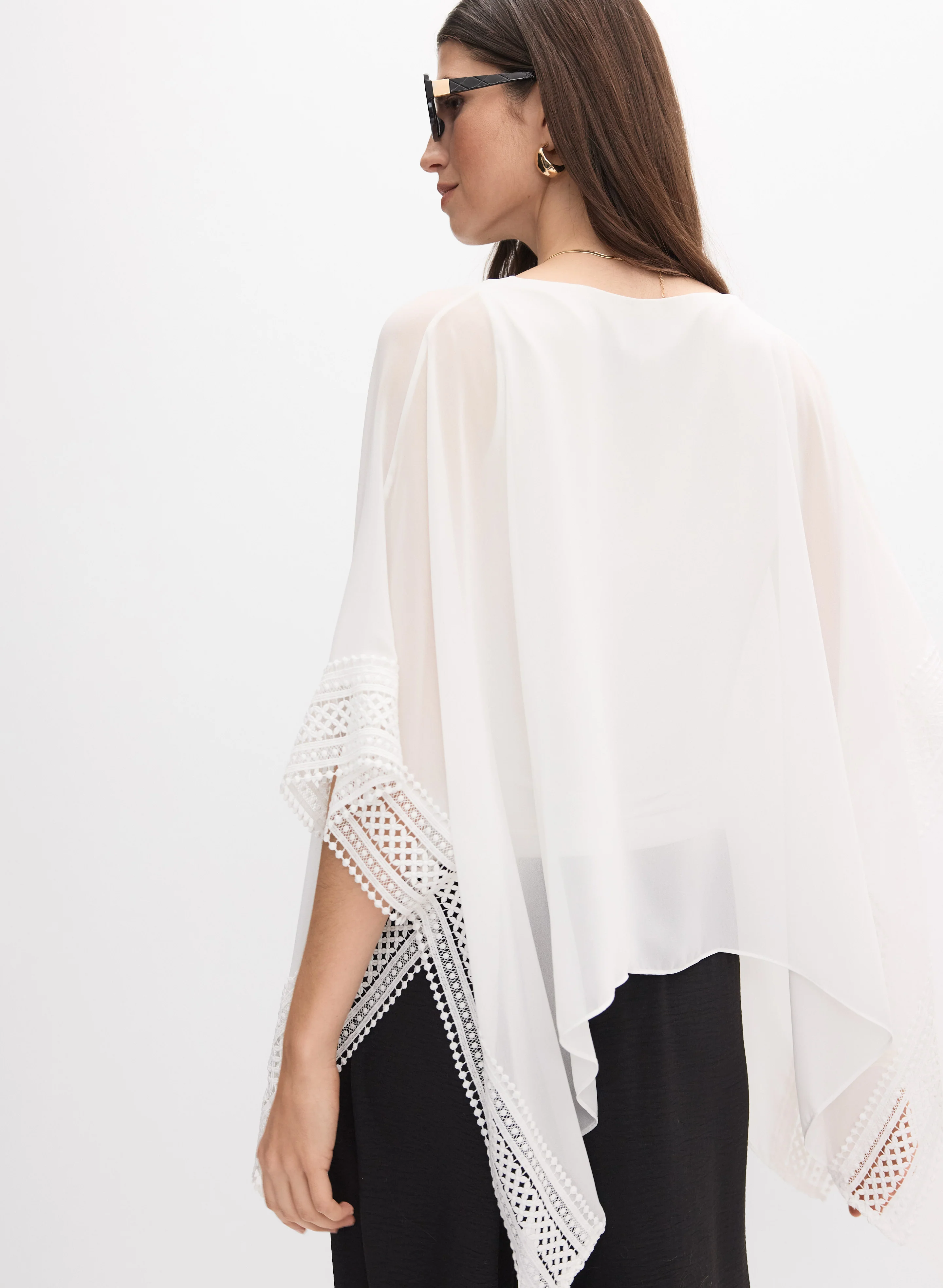 Joseph Ribkoff - Embroidered Trim Blouse - Image 4