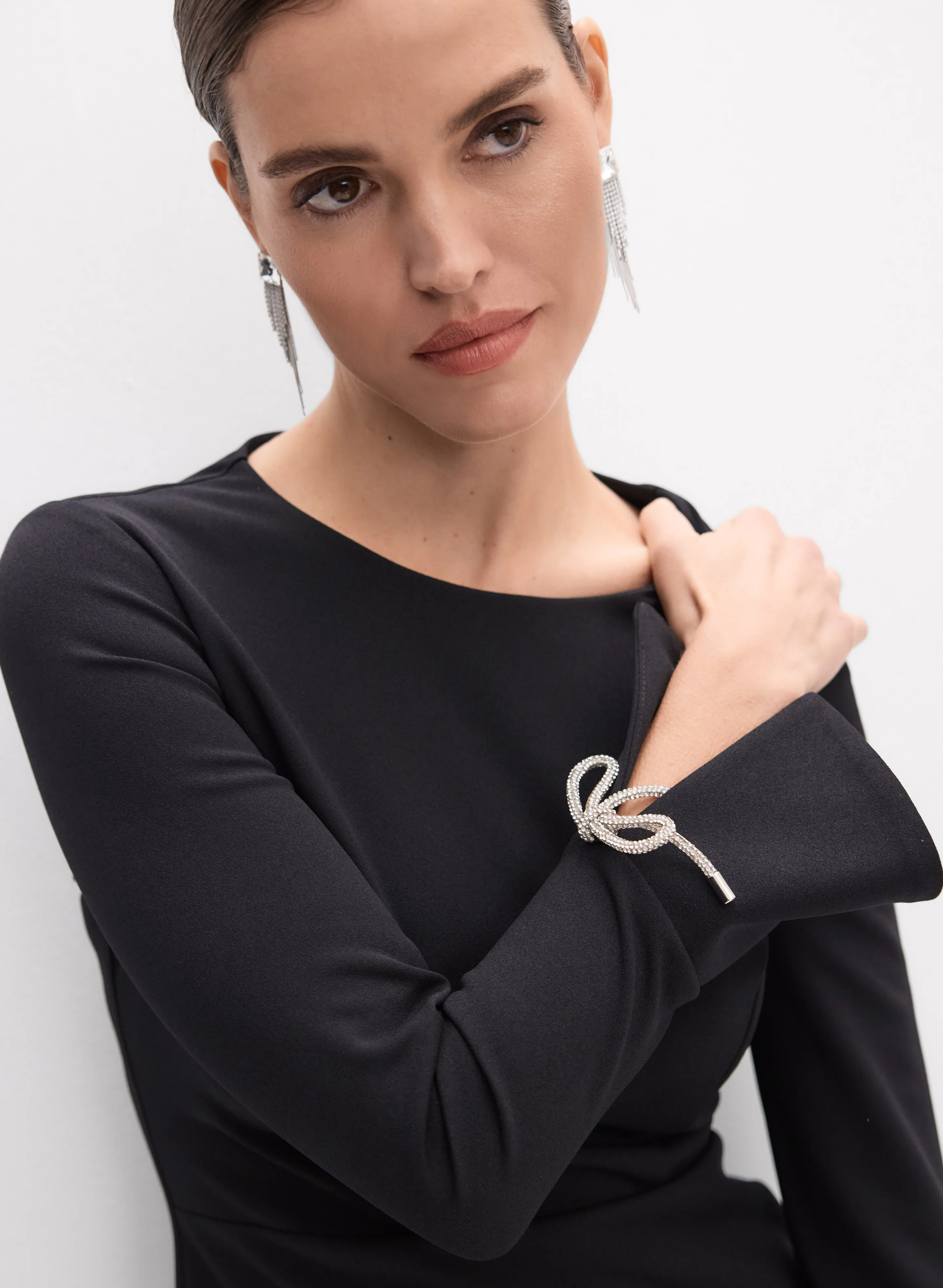 Joseph Ribkoff - Fitted Crepe Dress - Image 2