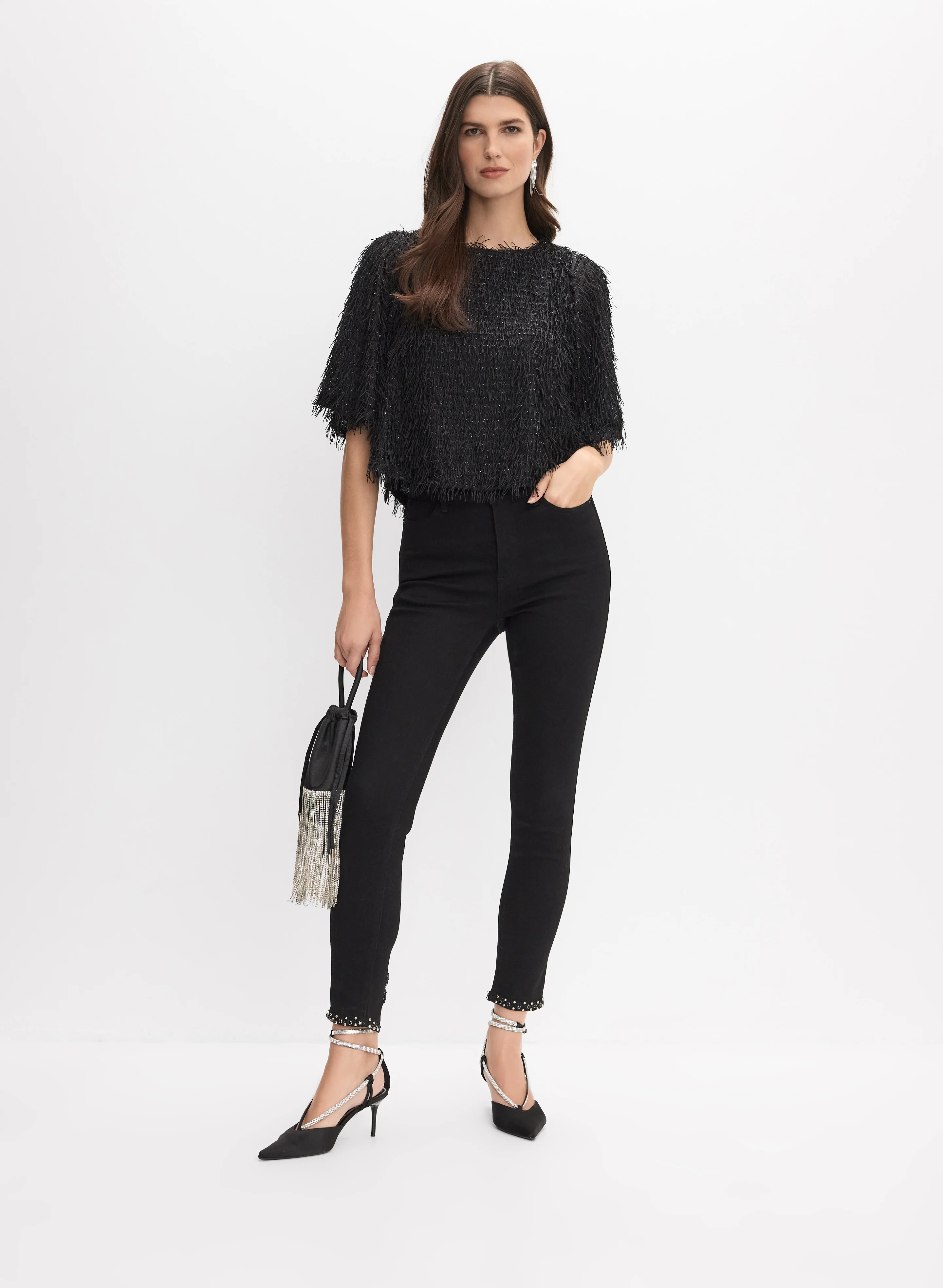 Joseph Ribkoff - Fringe Blouse - Image 3