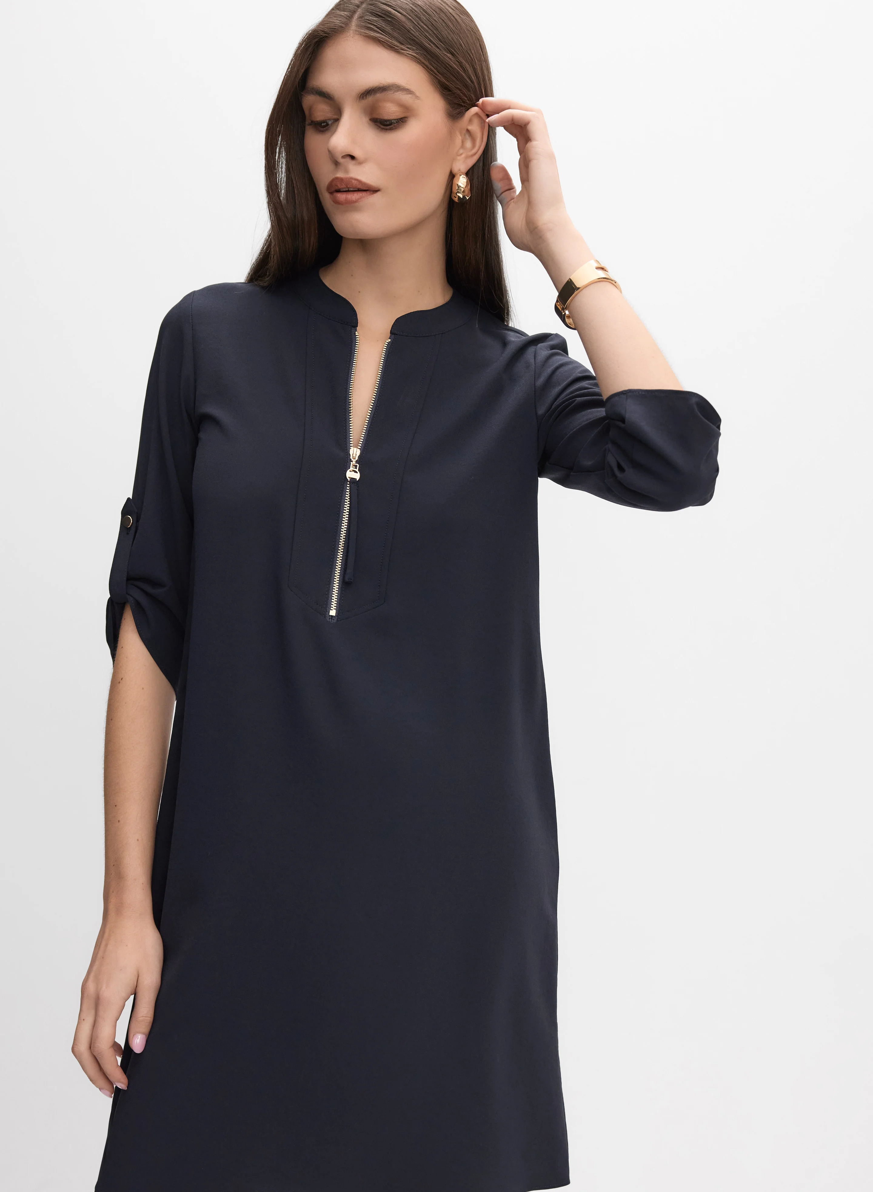 Joseph Ribkoff - Half-Zip Dress - Image 4