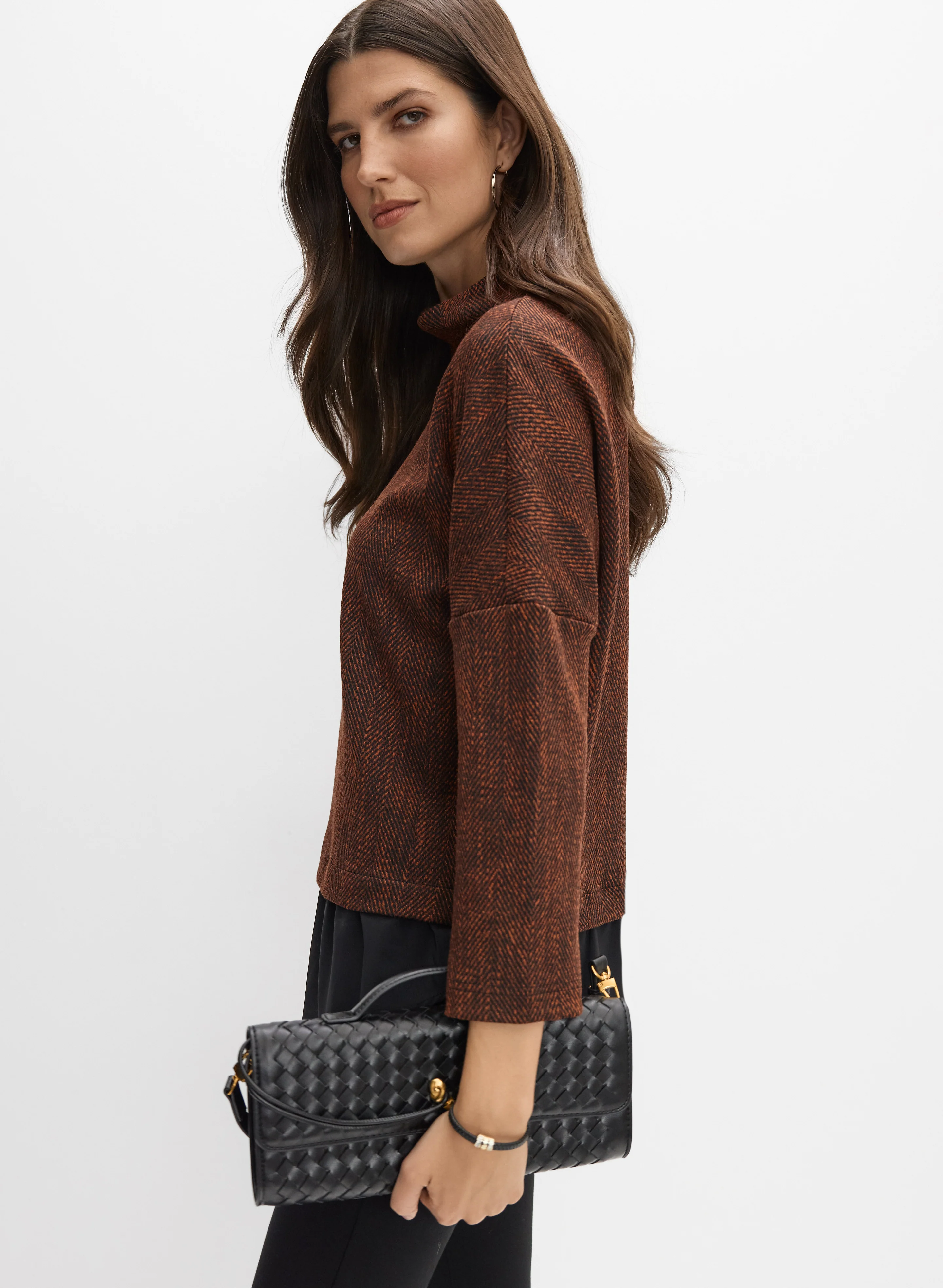 Joseph Ribkoff - Herringbone Knit Sweater - Image 5