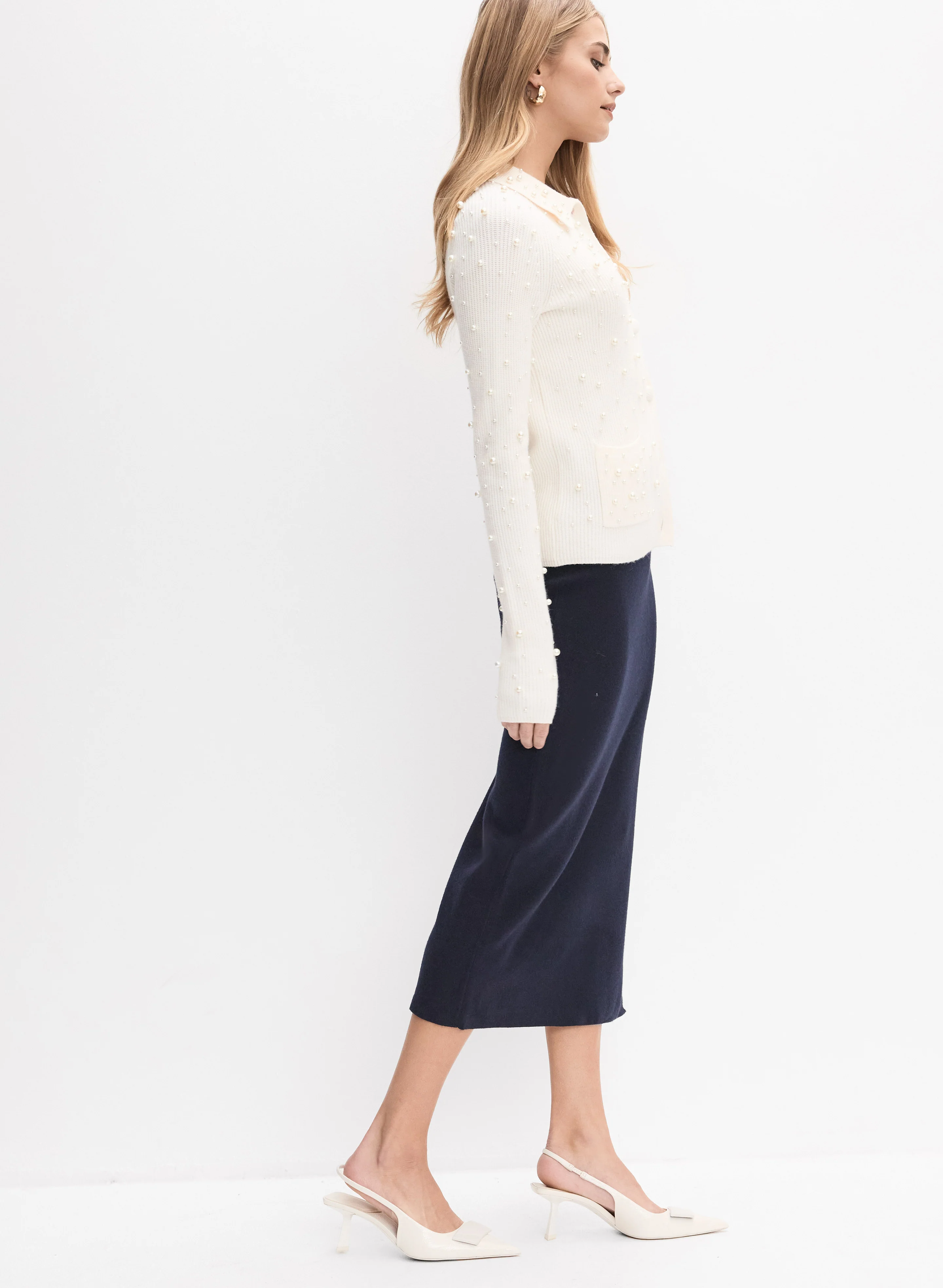 Joseph Ribkoff - Knit Pencil Skirt - Image 5