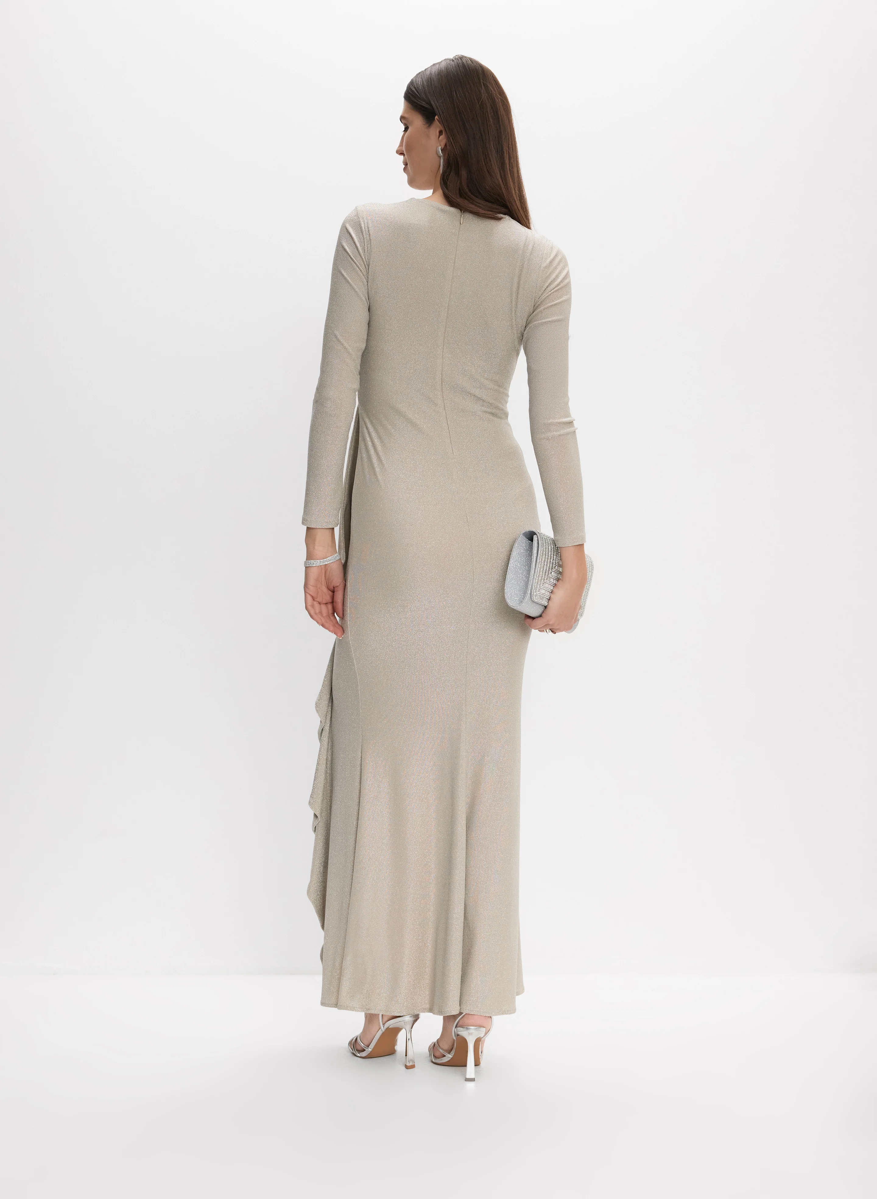 Joseph Ribkoff - Metallic Fitted Dress - Image 5