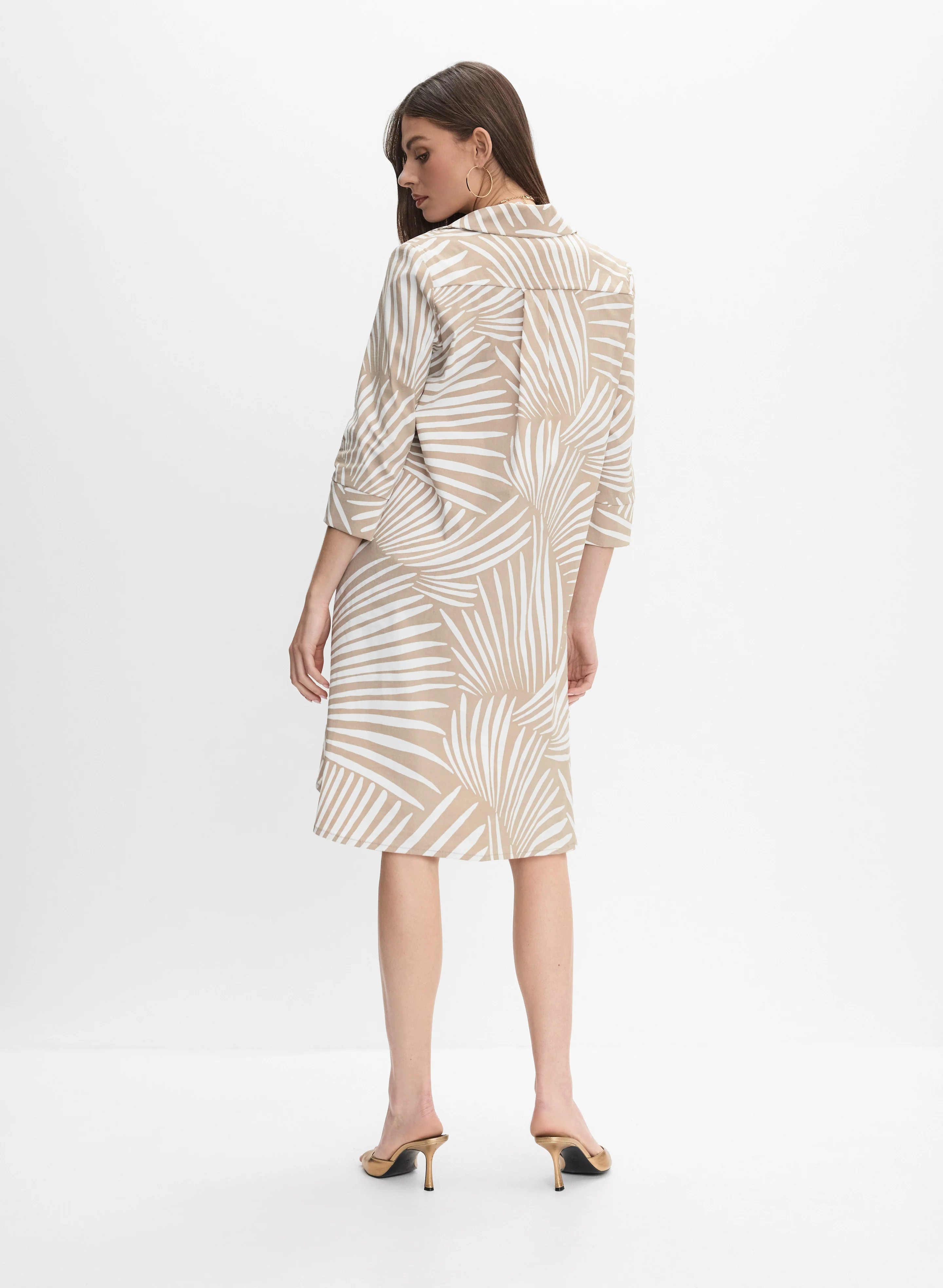 Joseph Ribkoff - Palm Print Dress - Image 5