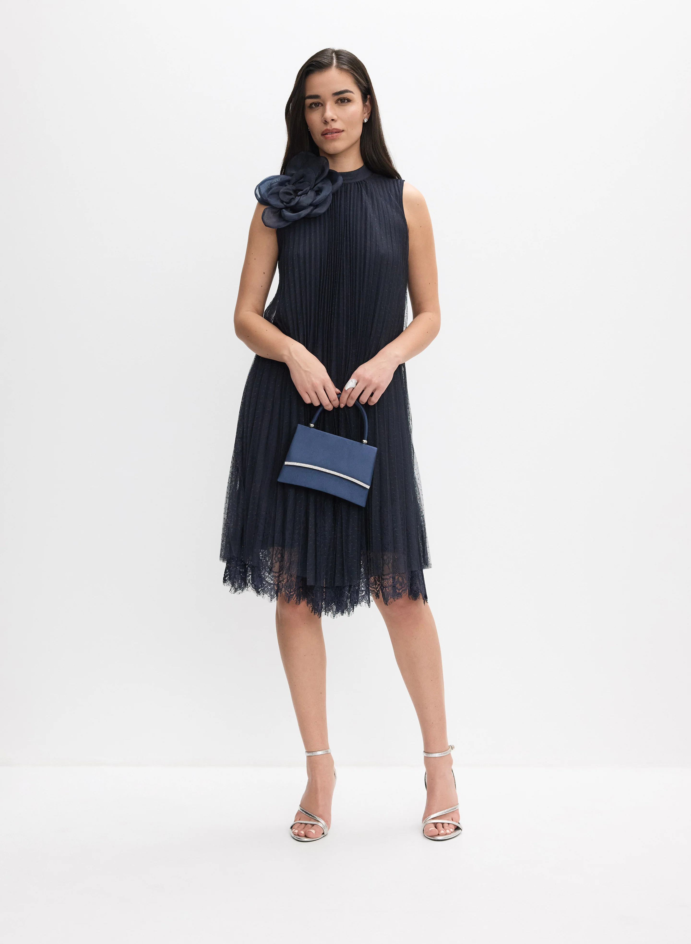 Joseph Ribkoff - Pleated Chiffon Dress