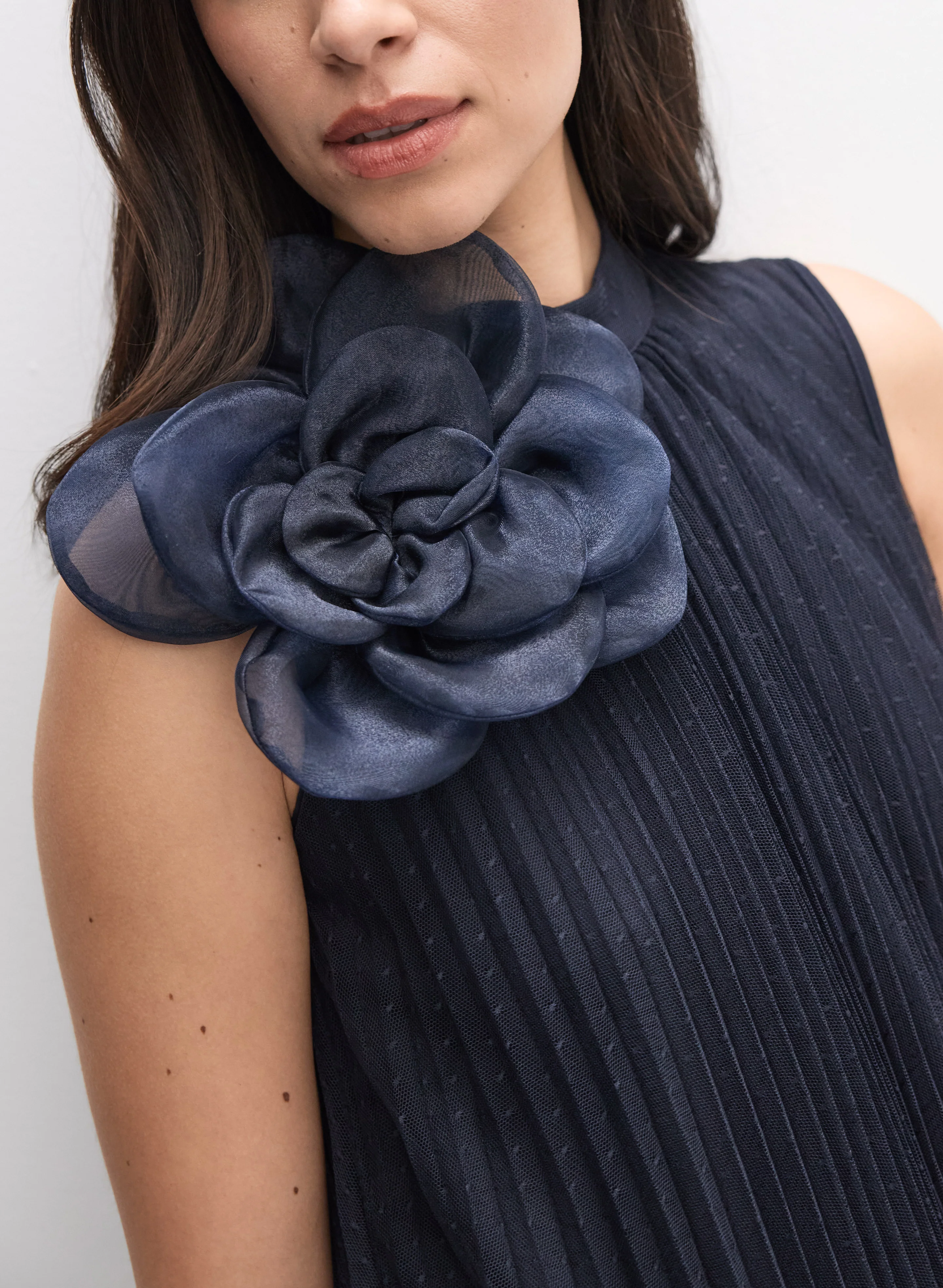 Joseph Ribkoff - Pleated Chiffon Dress - Image 2