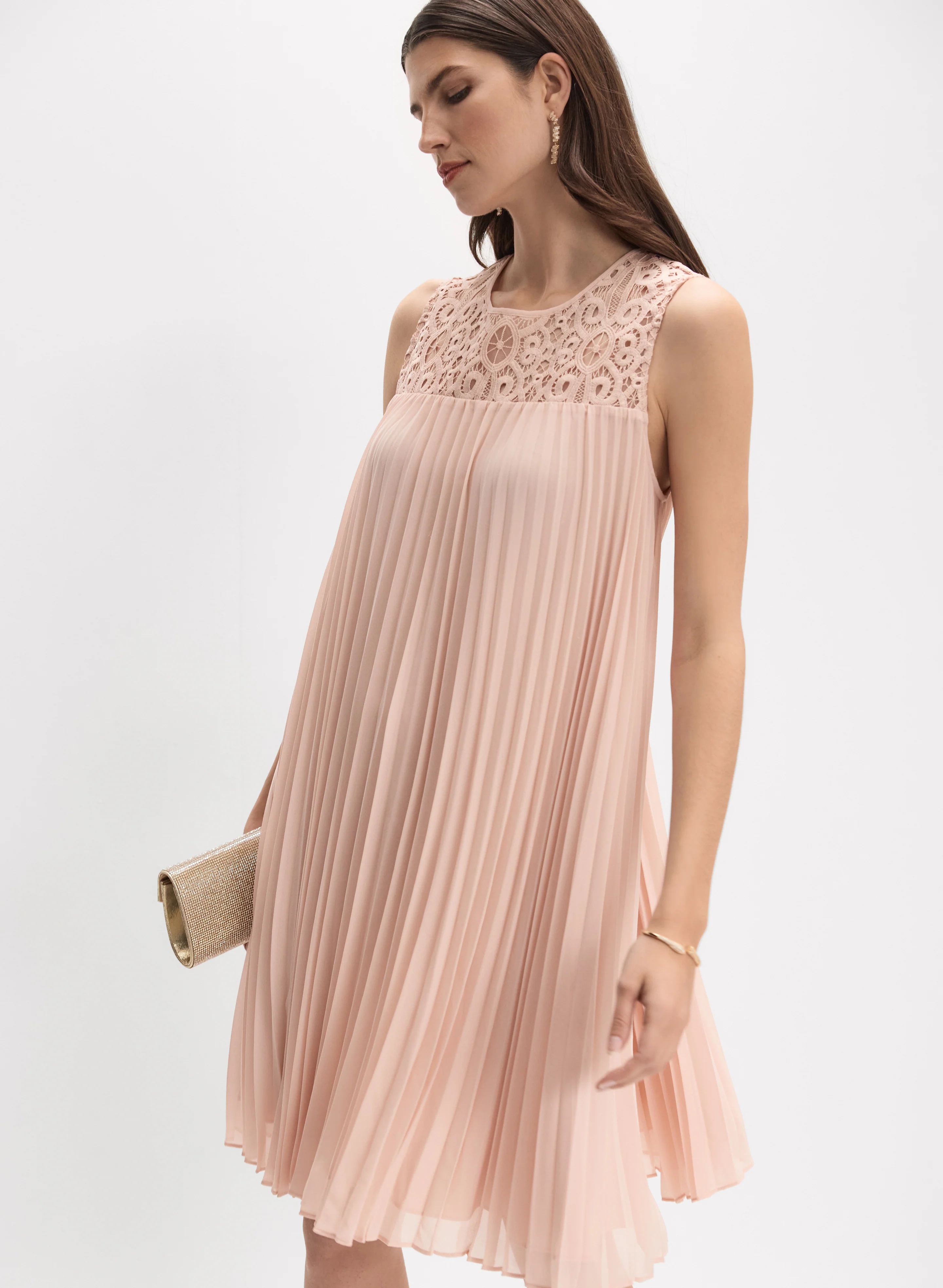 Joseph Ribkoff - Pleated Chiffon Dress - Image 3
