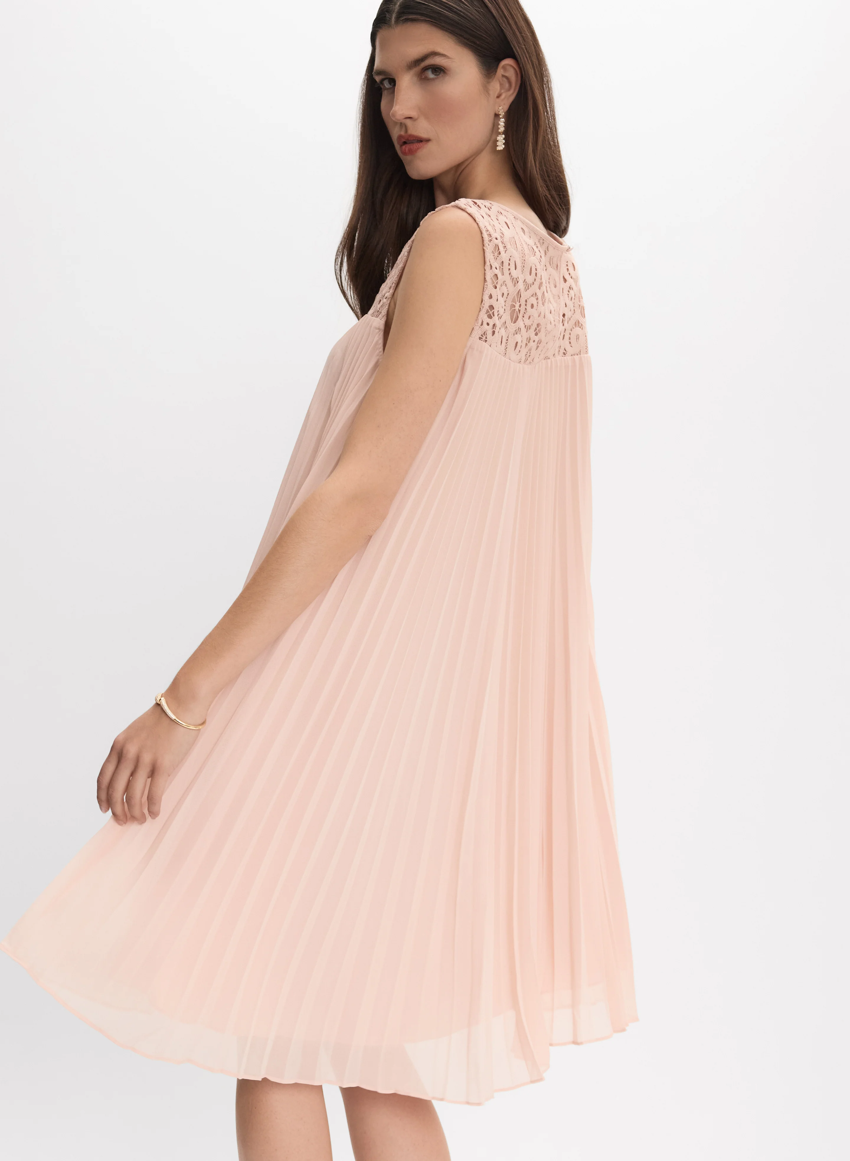 Joseph Ribkoff - Pleated Chiffon Dress - Image 5