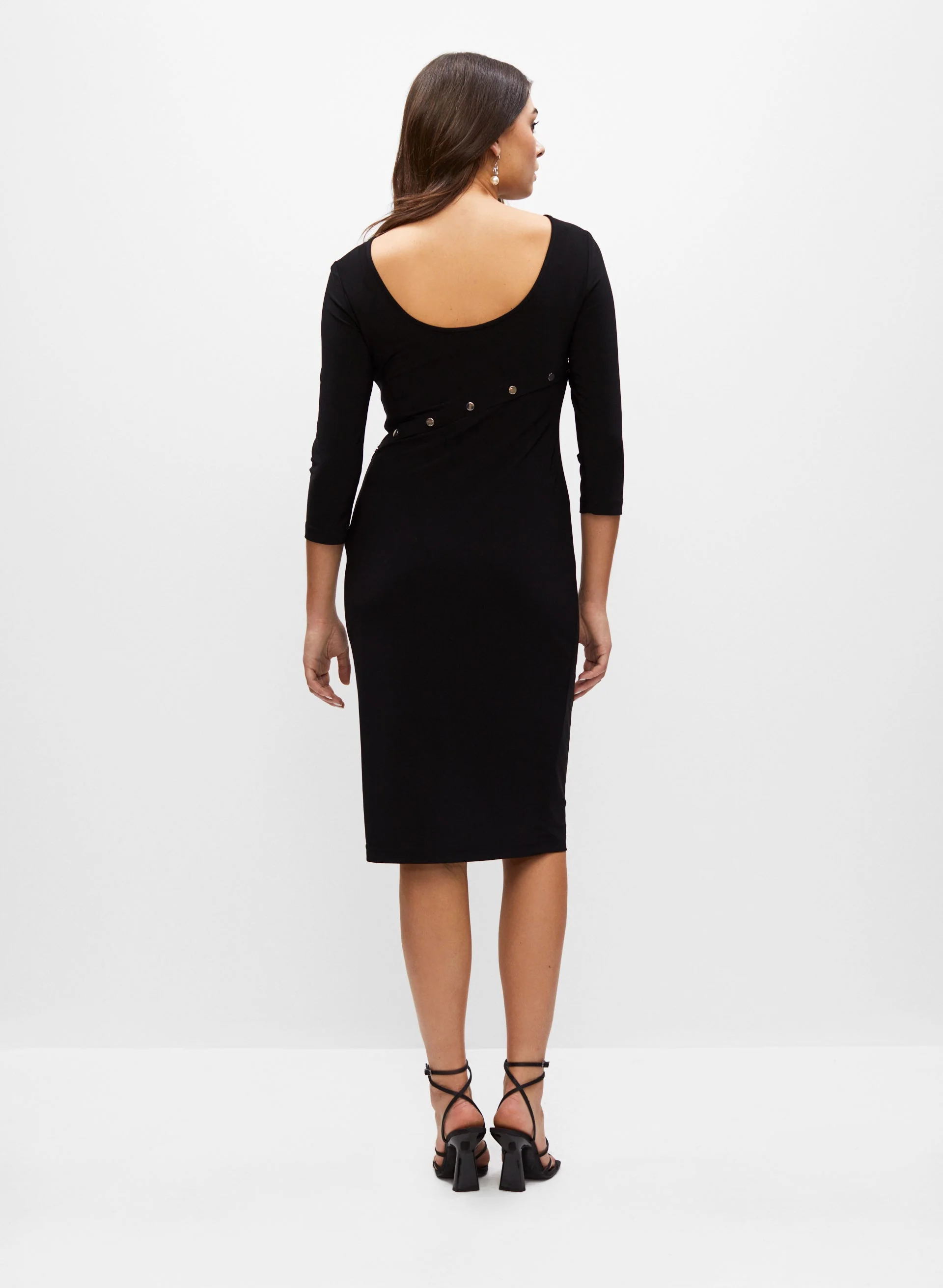 Joseph Ribkoff - Reversible Button Detail Dress - Image 4