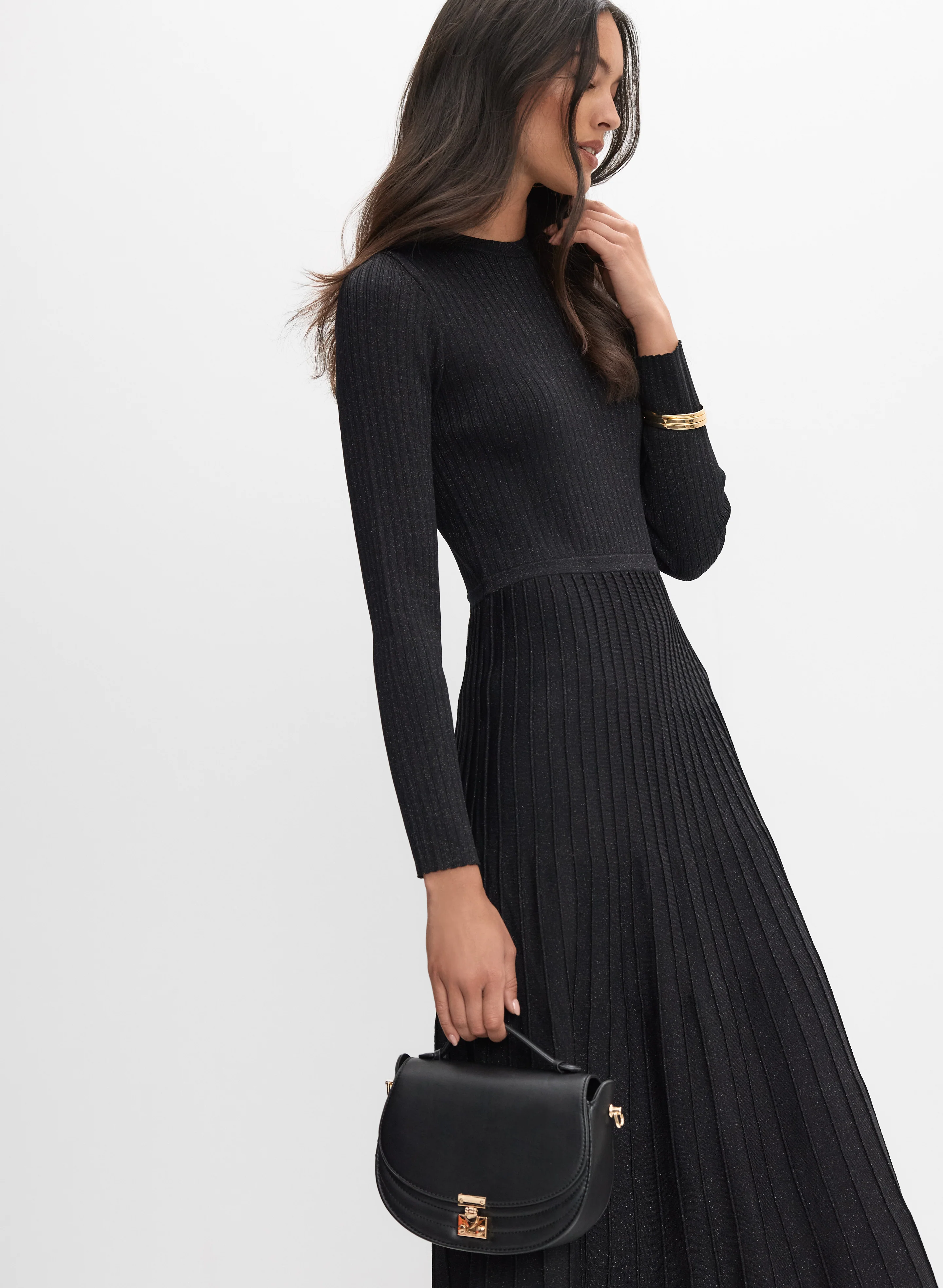 Joseph Ribkoff - Ribbed Knit Sweater Dress - Image 5