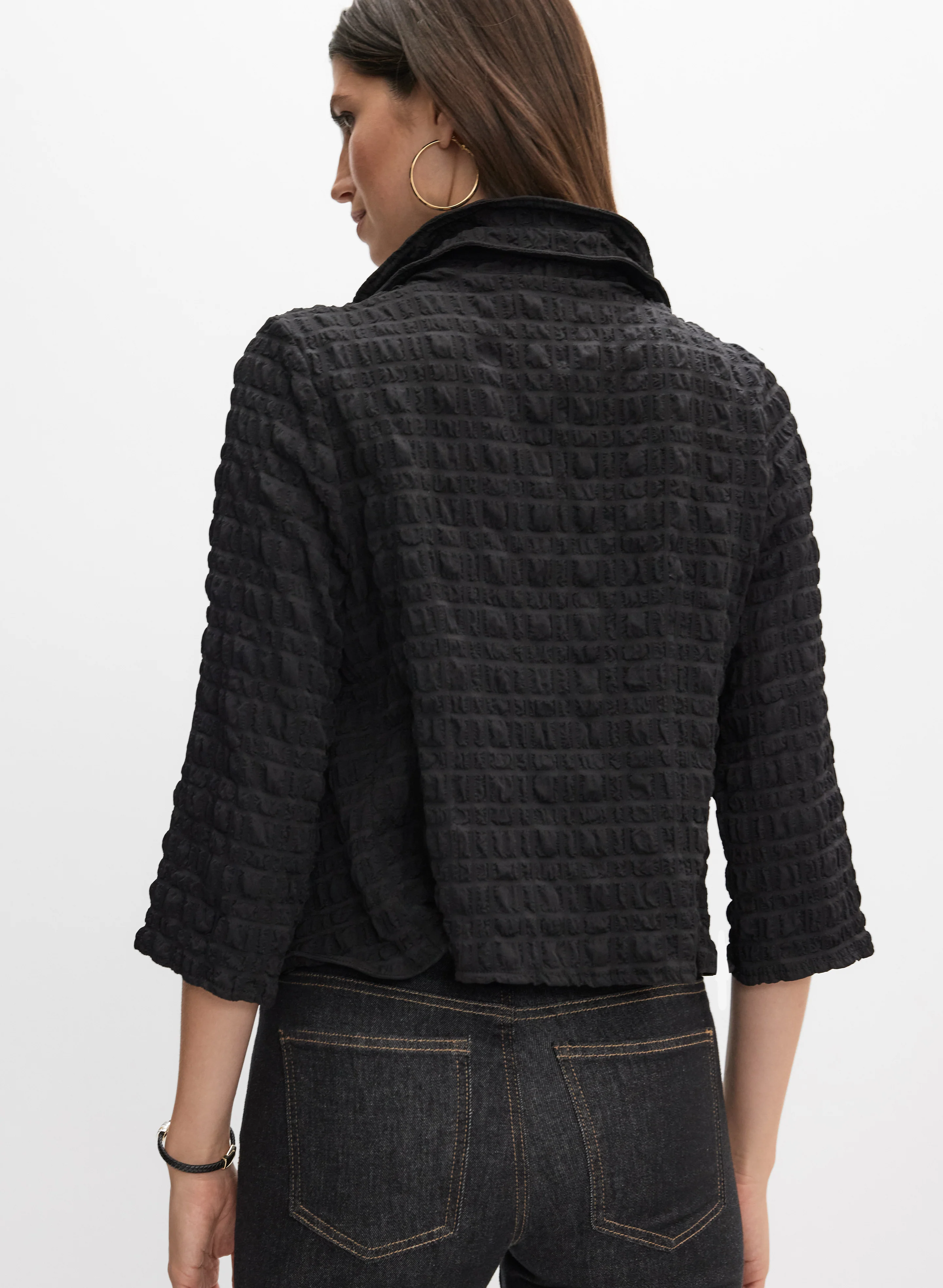 Joseph Ribkoff - Textured Cropped Jacket - Image 4
