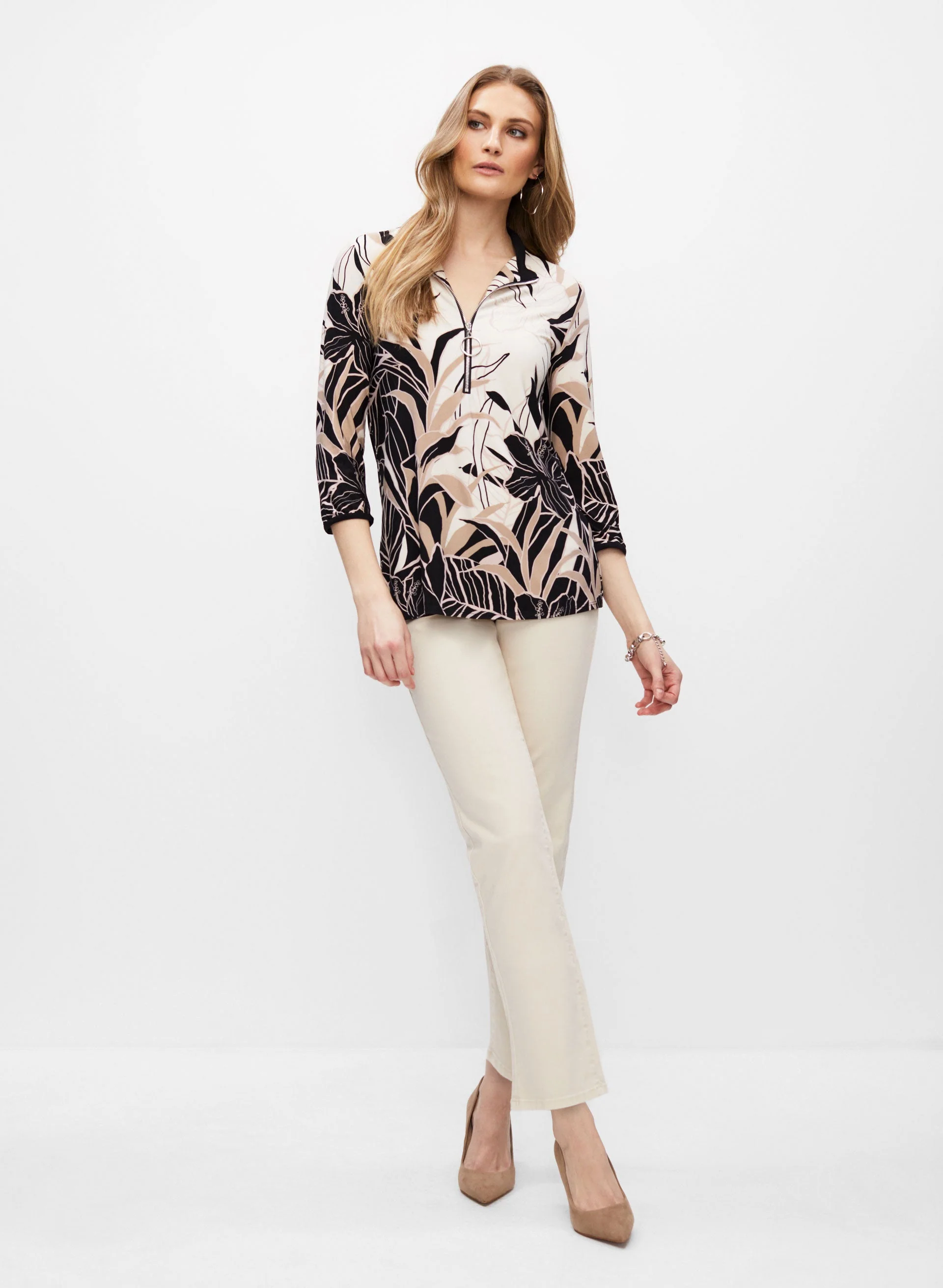 Joseph Ribkoff - Tropical Print Top - Image 4