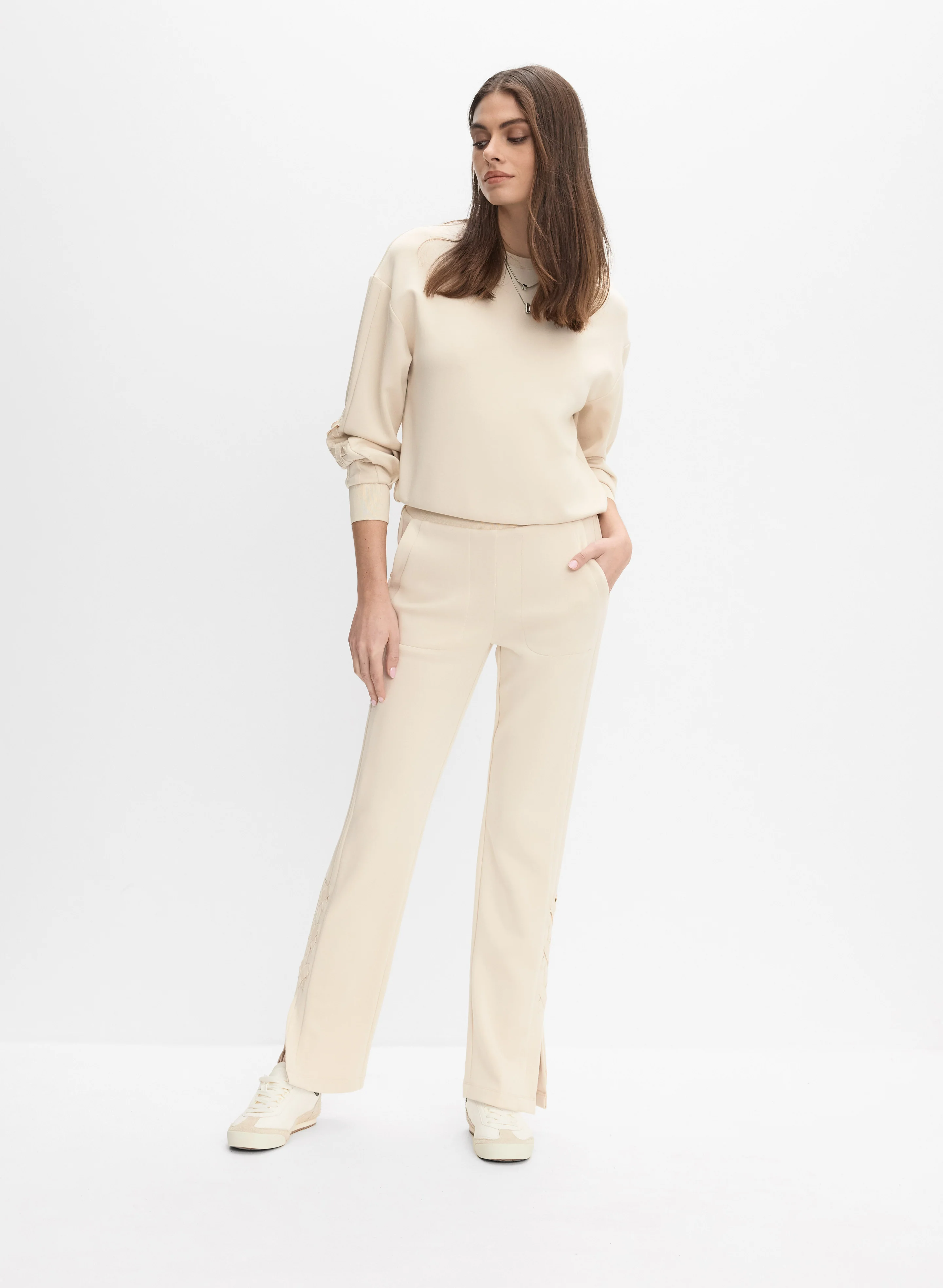 Lace-Up Detail Sweatshirt & Lace-Up Detail Pants