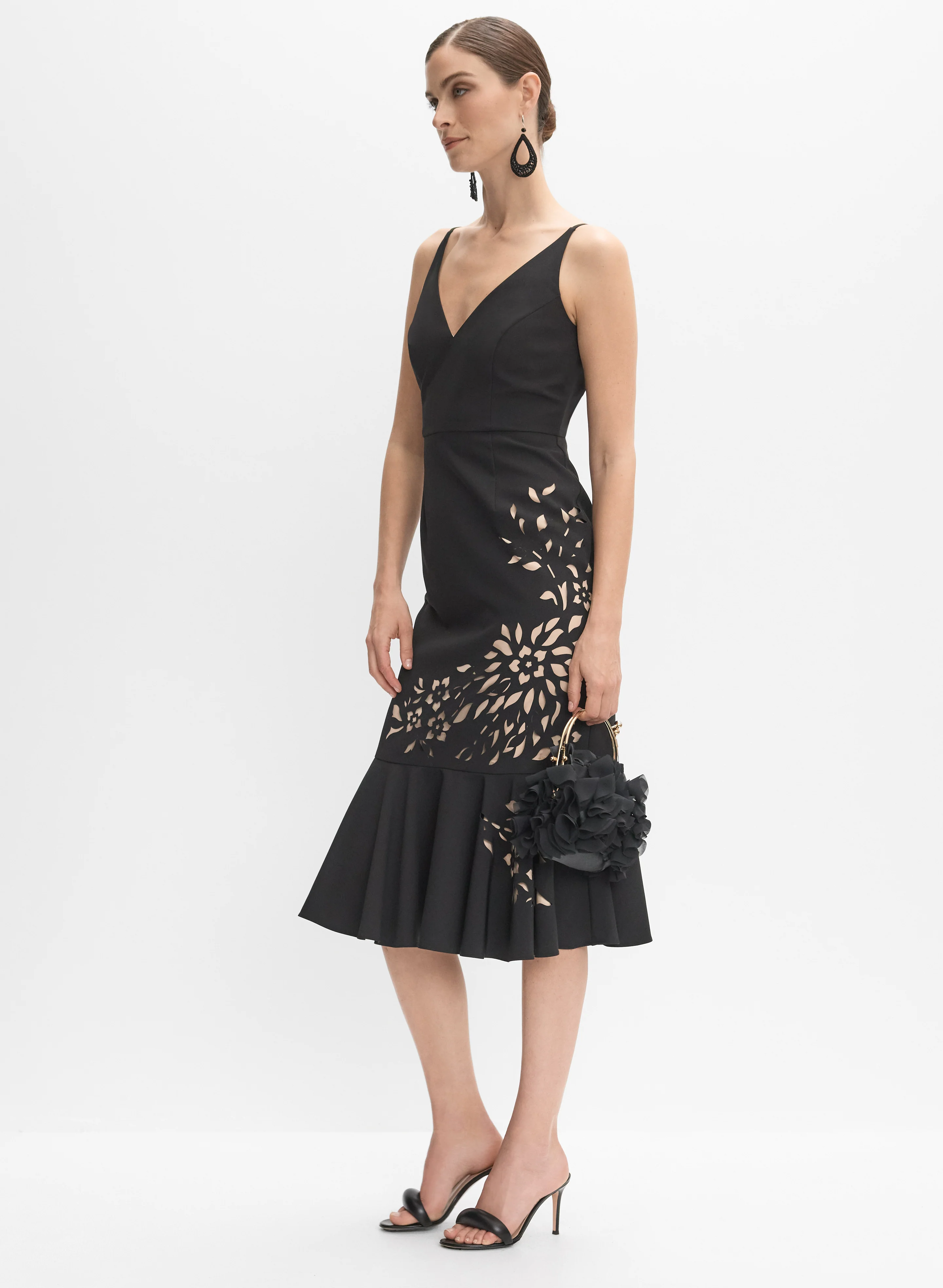 Laser-Cut Floral Dress - Image 3