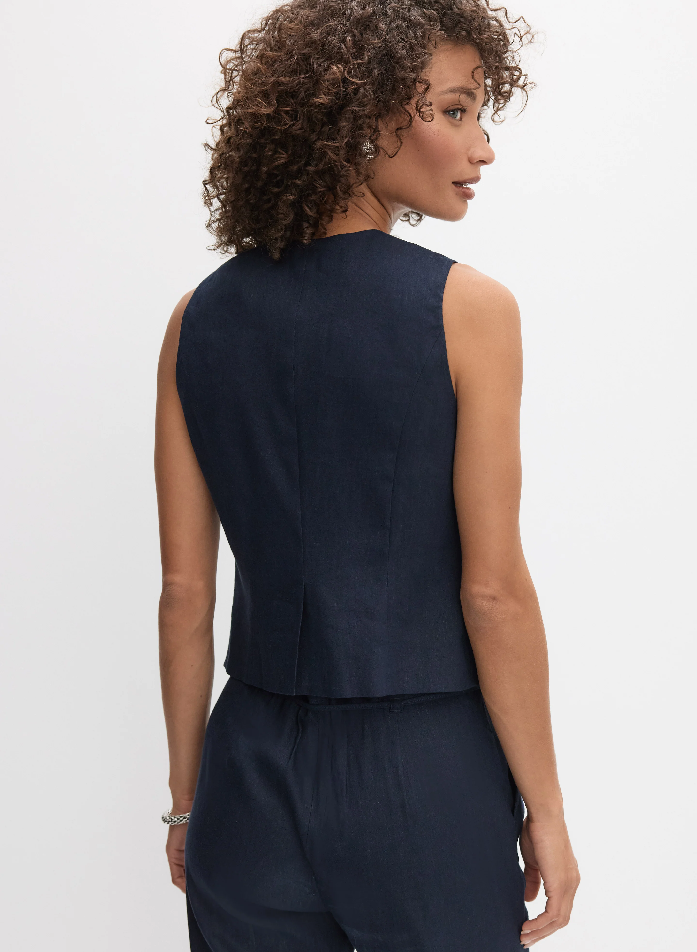 Linen-Blend Vest - Image 4