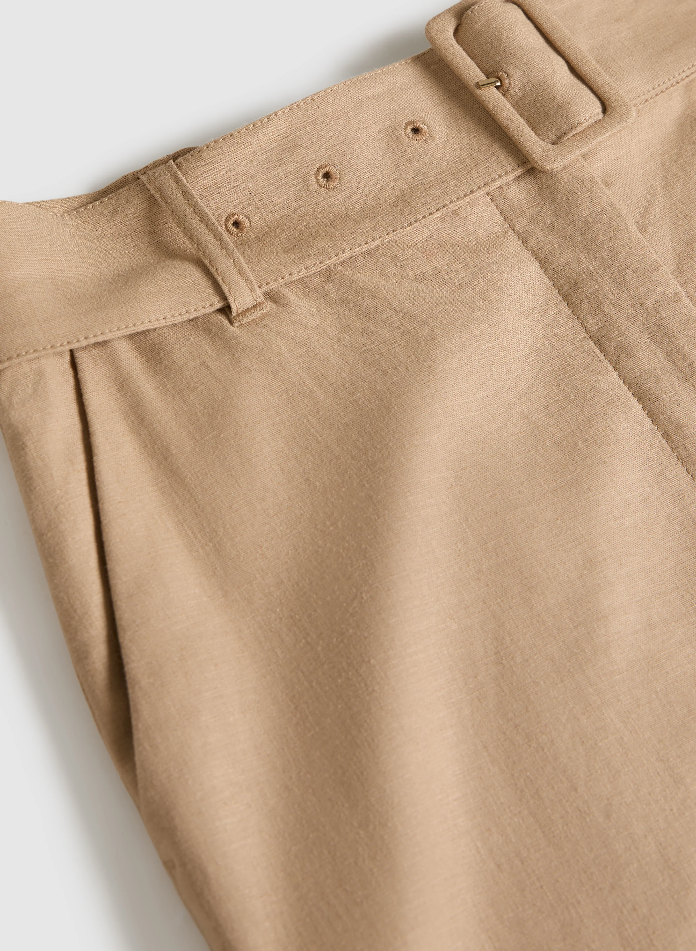 Stretch Linen Wide-Leg Pants - Image 6