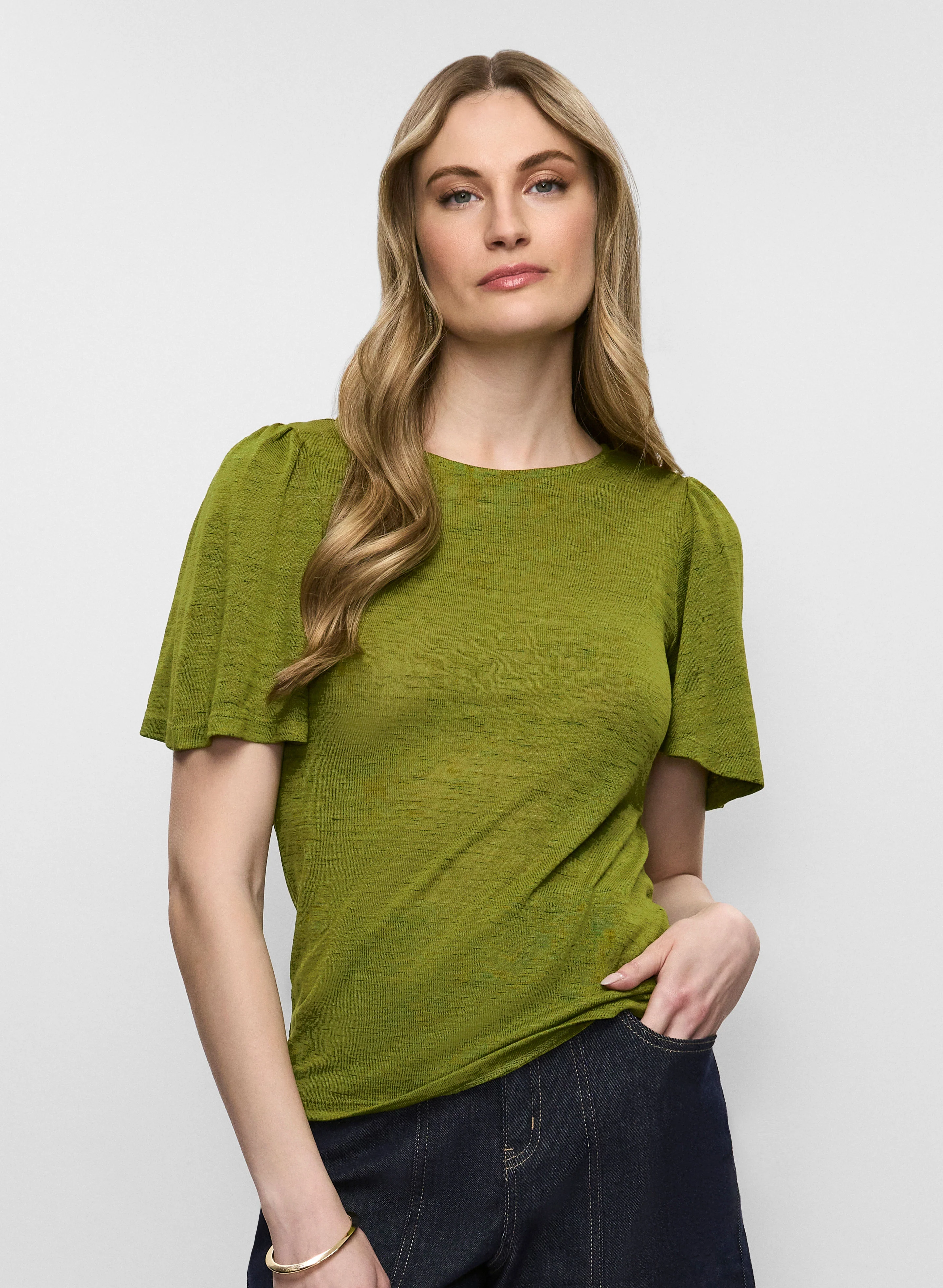 Short Flare Sleeve Top - Image 5