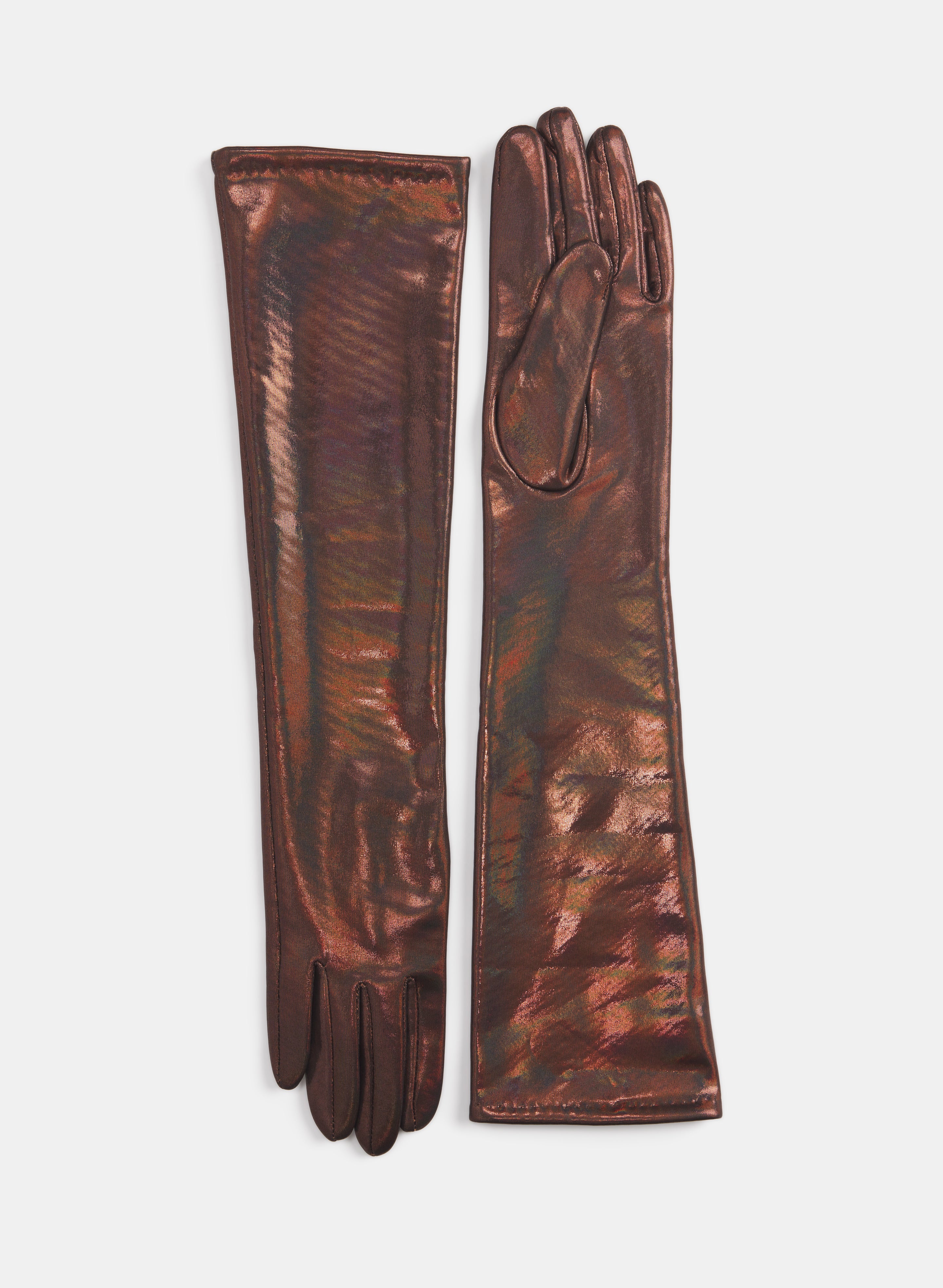 Long Metallic Gloves