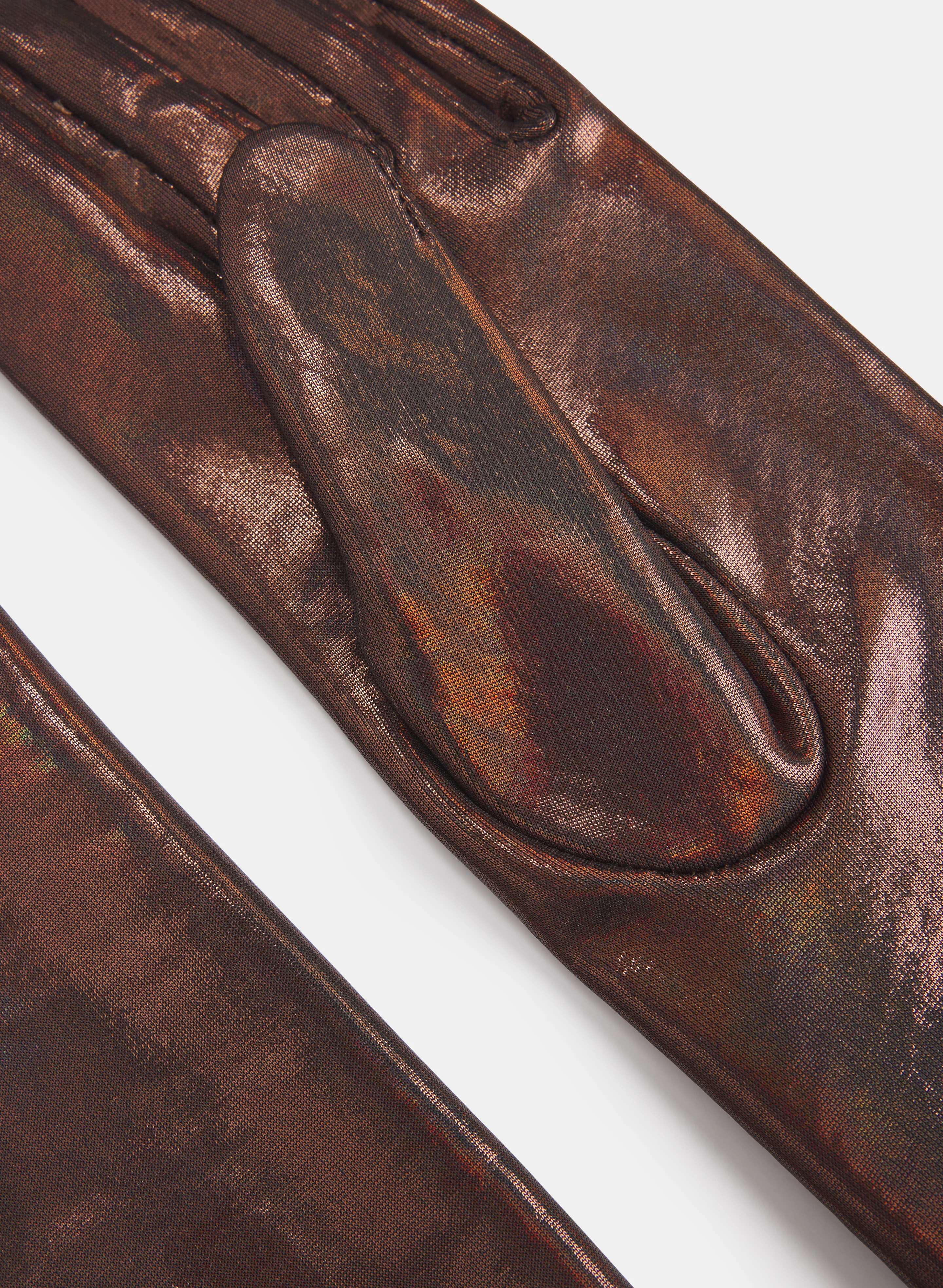 Long Metallic Gloves - Image 2