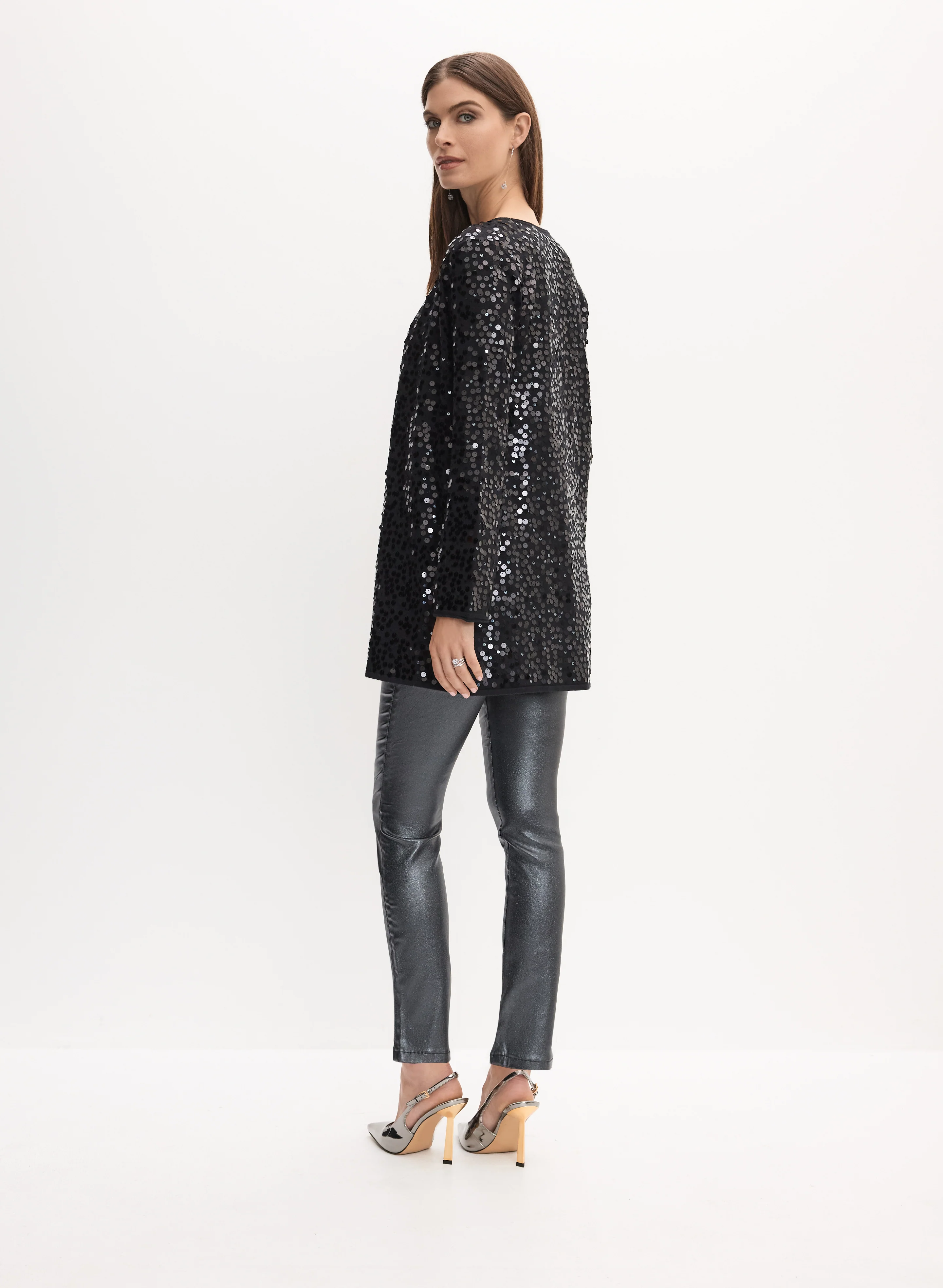 Long Sequin Cardigan - Image 4