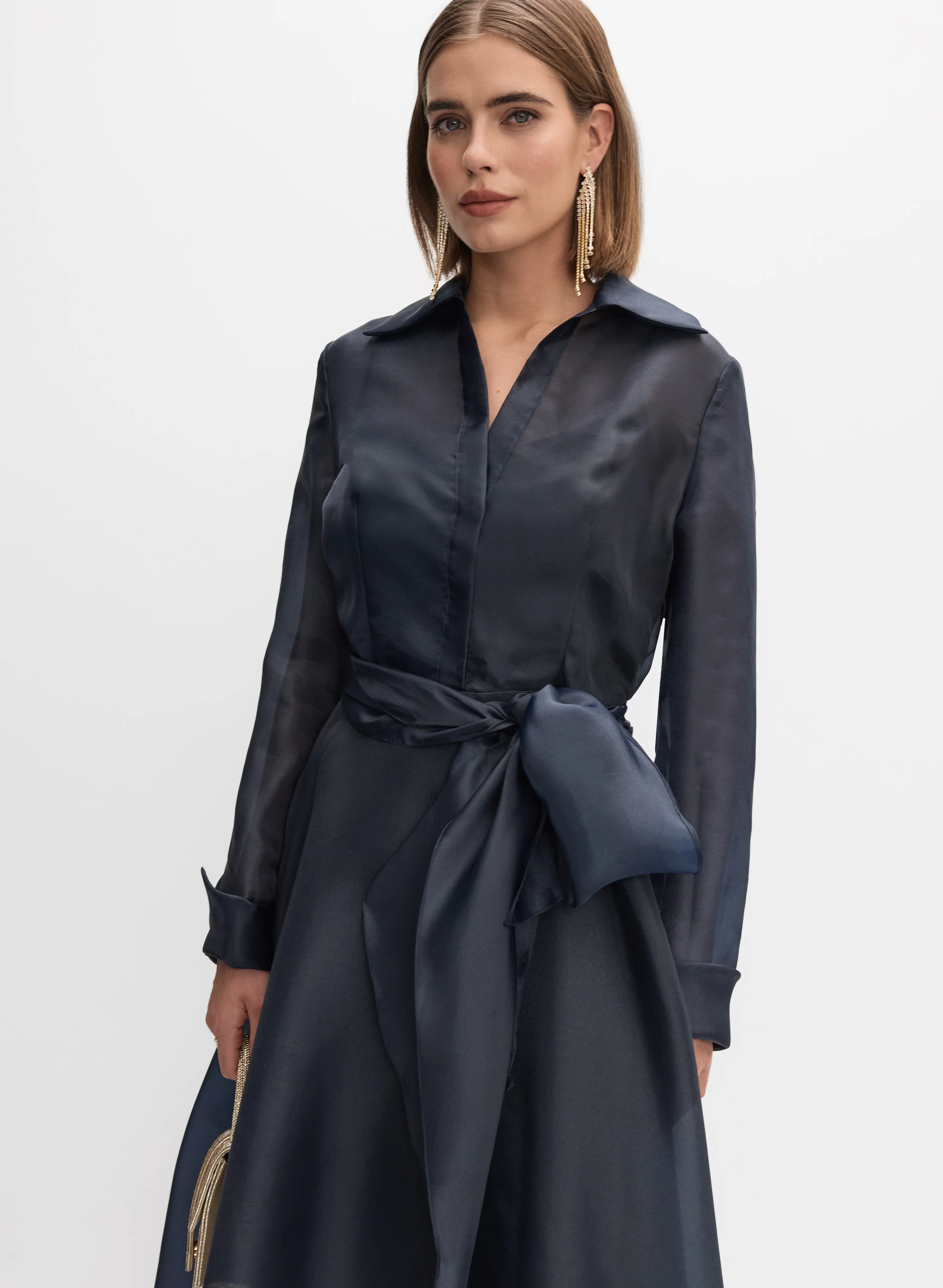 Long Sleeve Organza Dress - Image 7