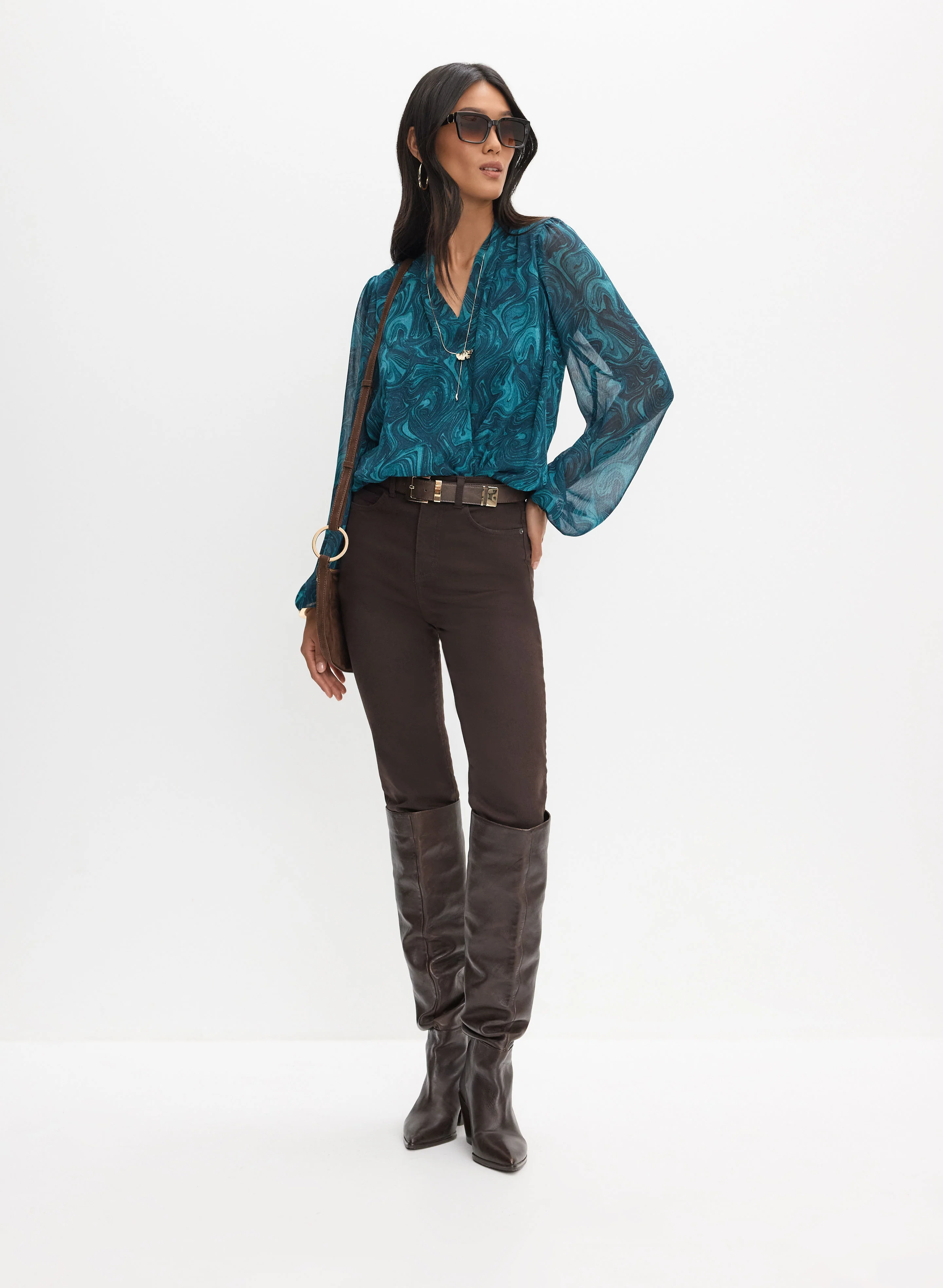 Marble Print Blouse - Image 3