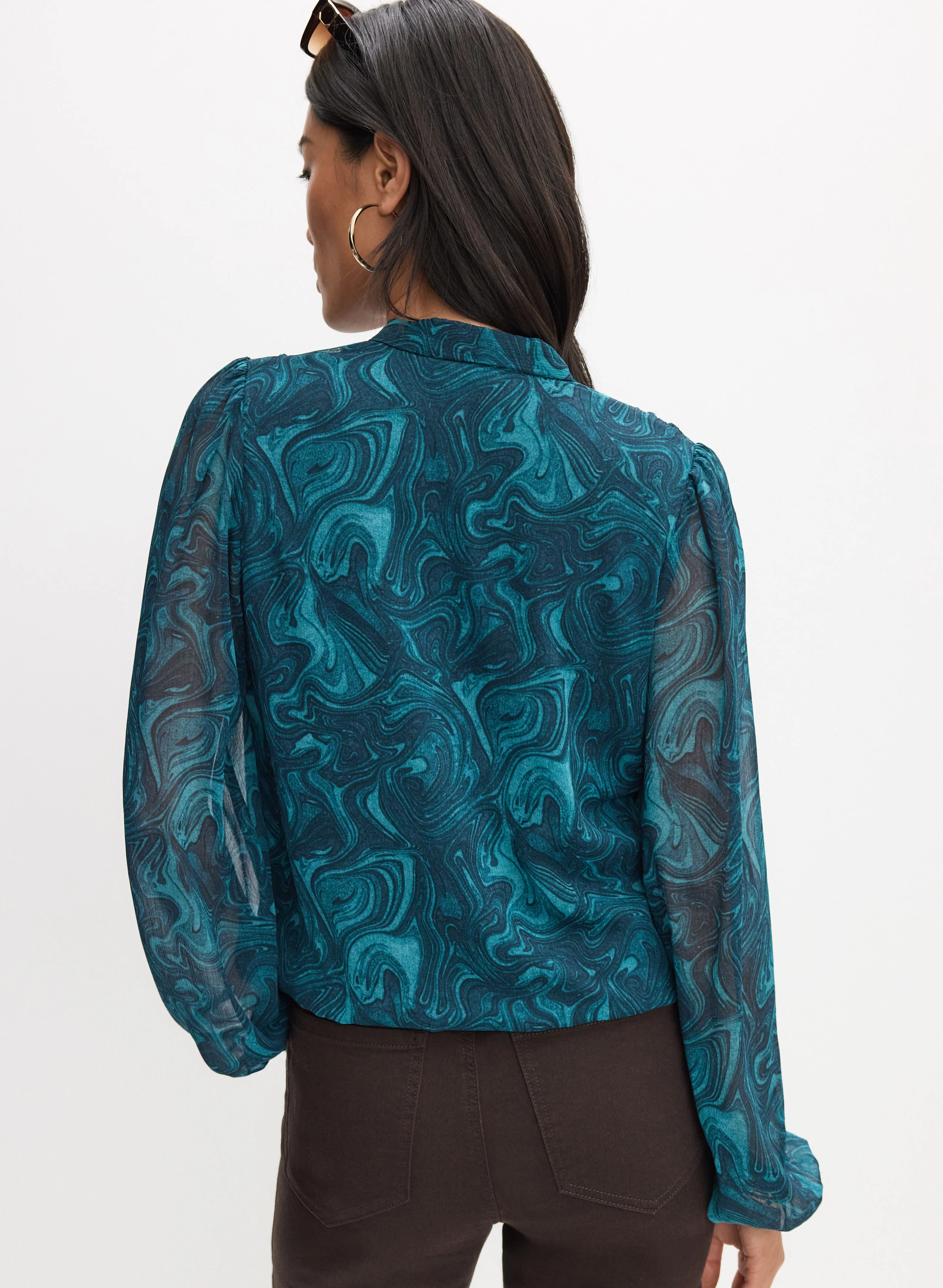 Marble Print Blouse - Image 4