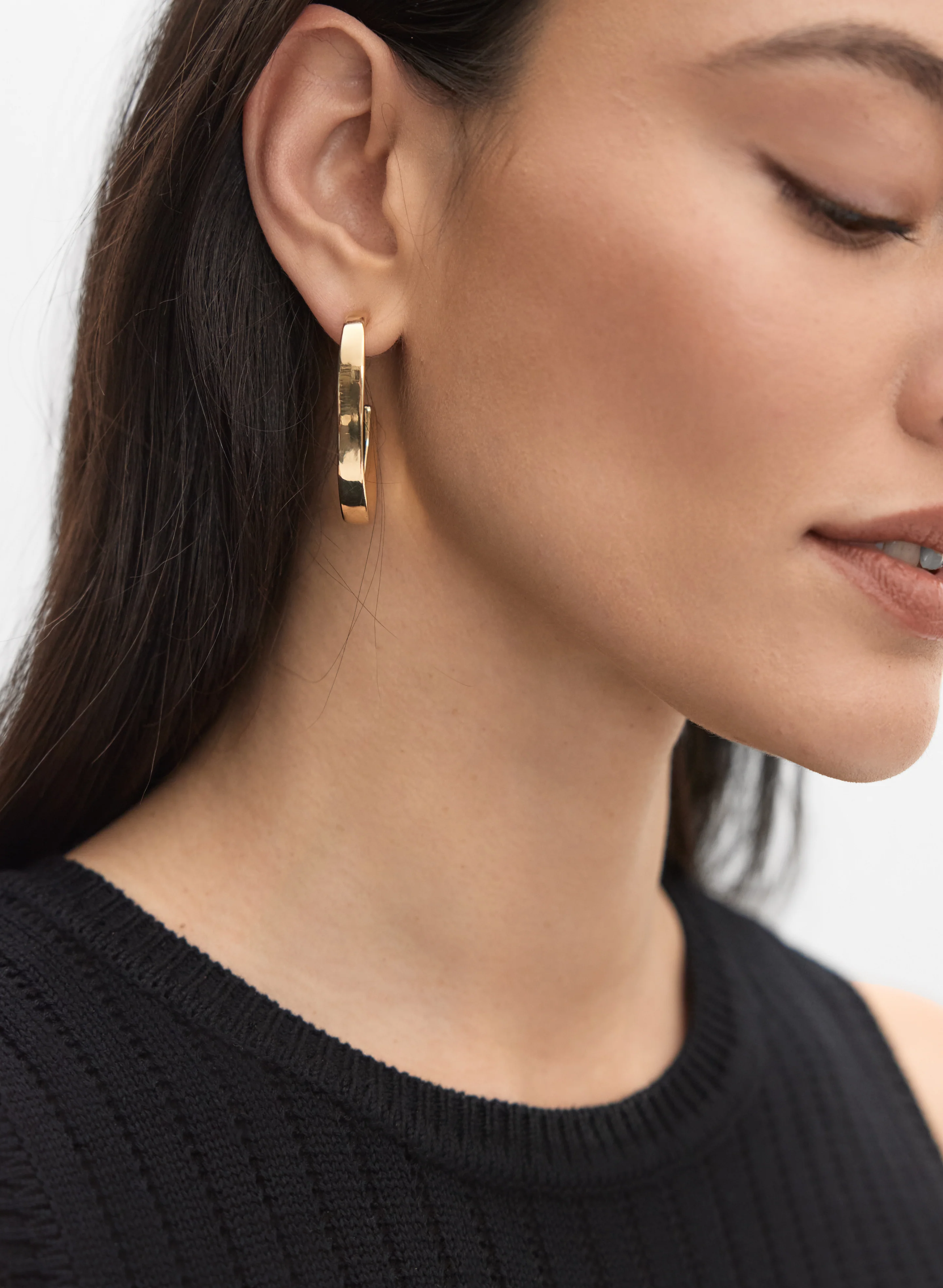 Metal Hoop Earrings - Image 2