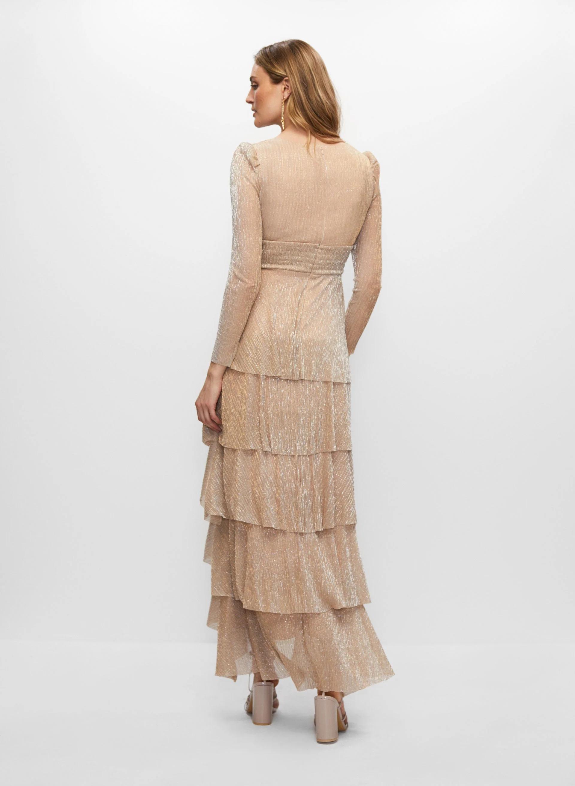 Metallic Tiered Dress - Image 4