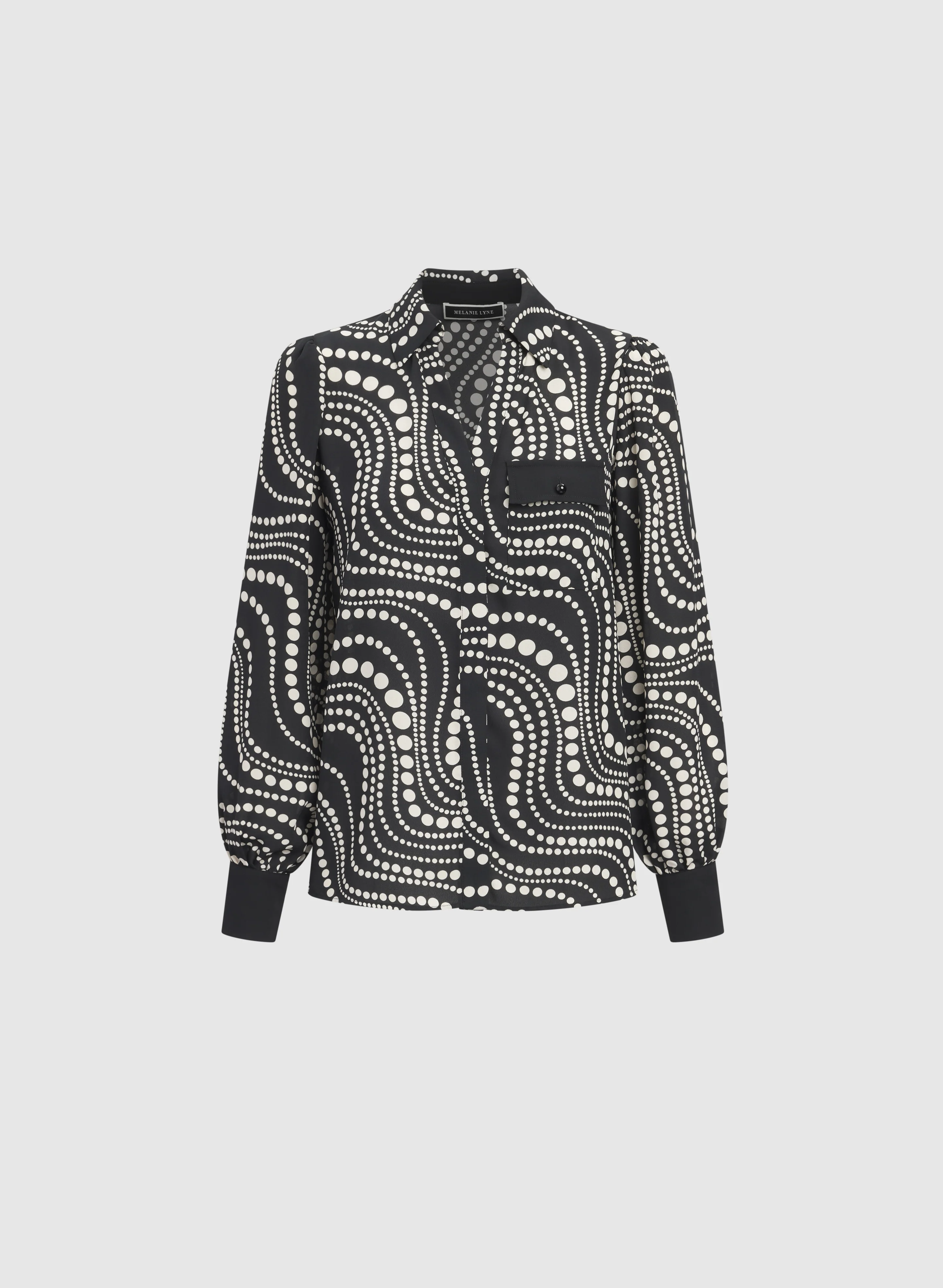 Mixed Dot Print Blouse - Image 6