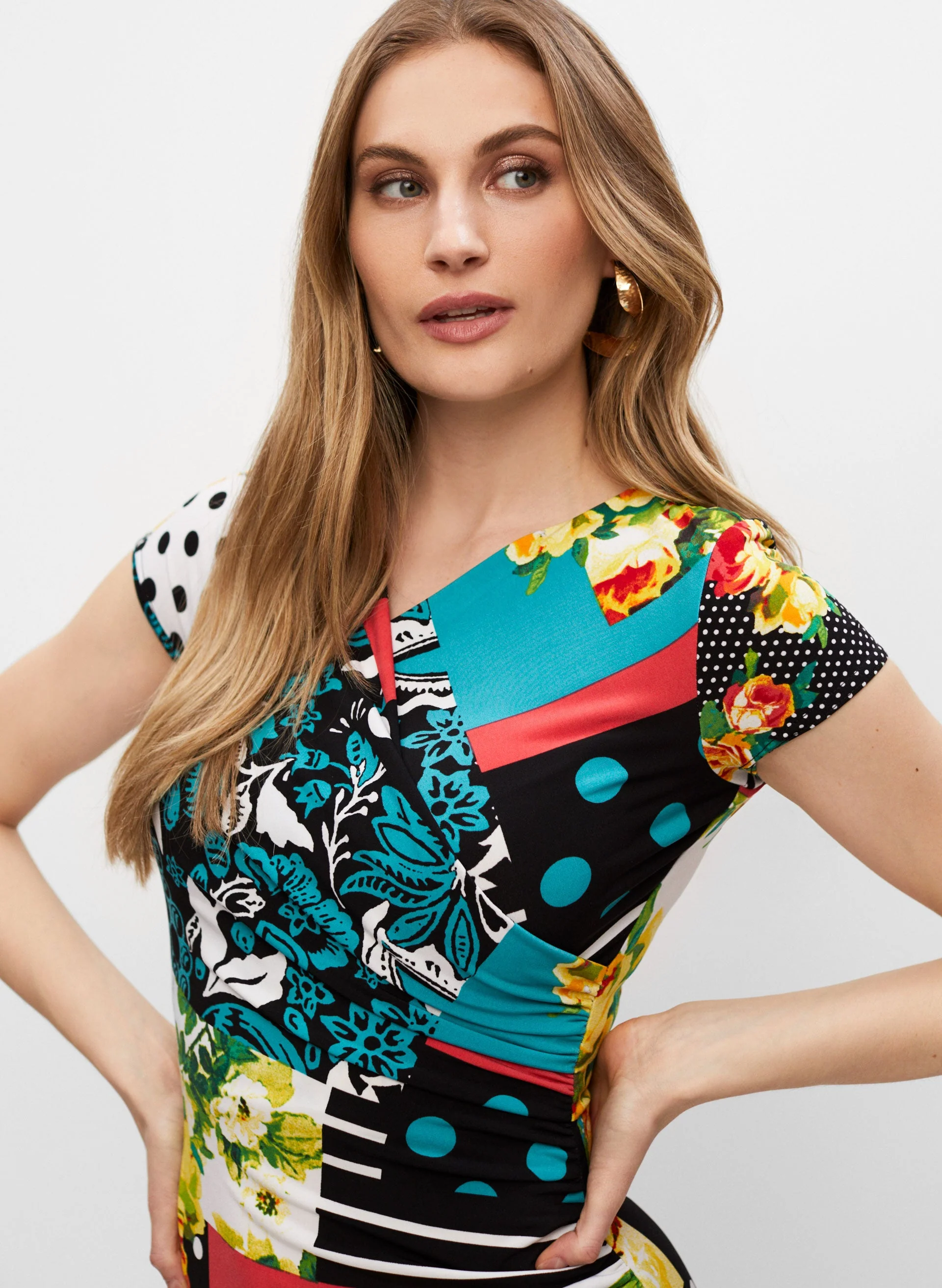 Mixed Print Dress - Image 2
