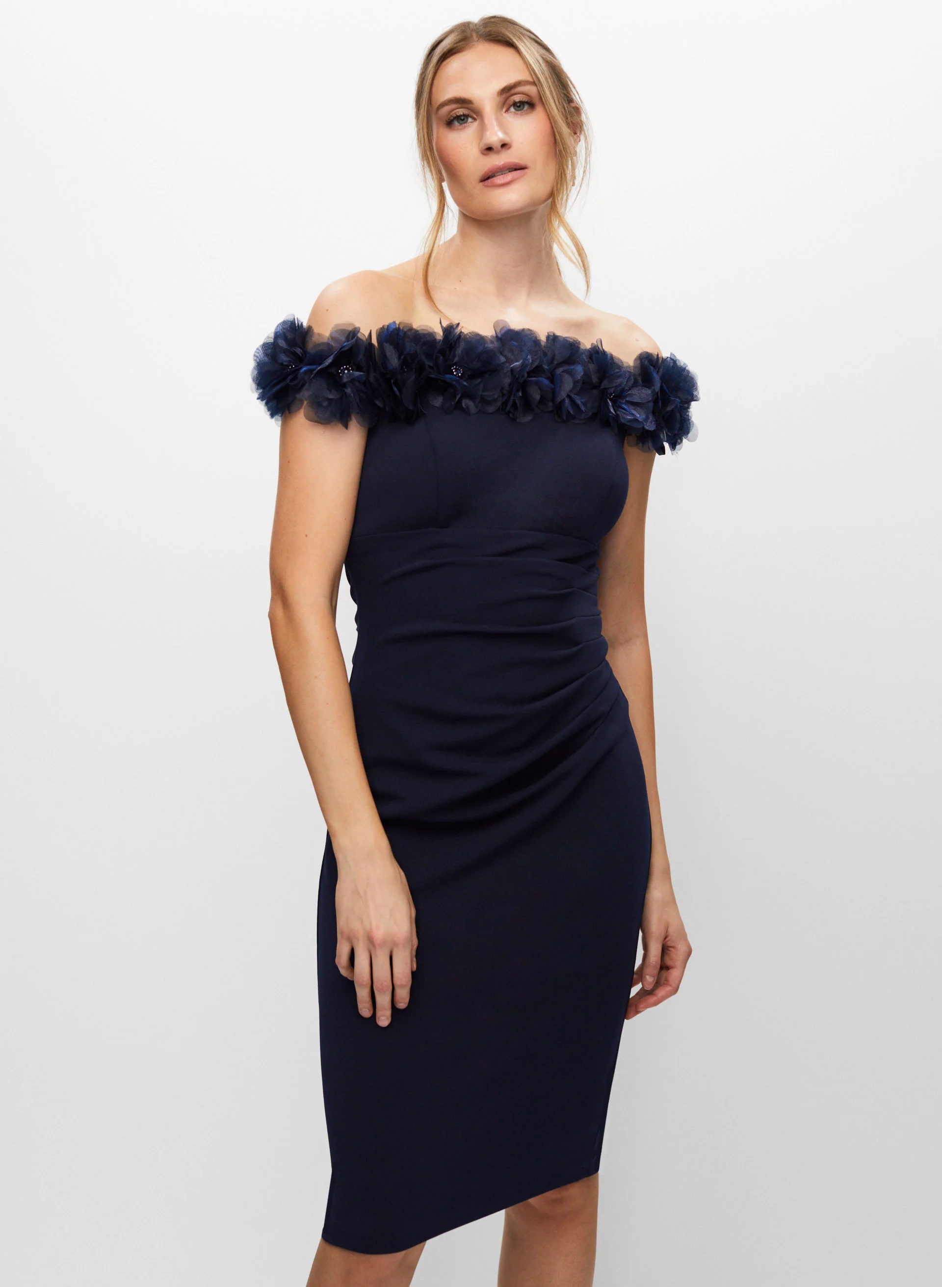 Off-the-Shoulder Rosette Dress - Image 2