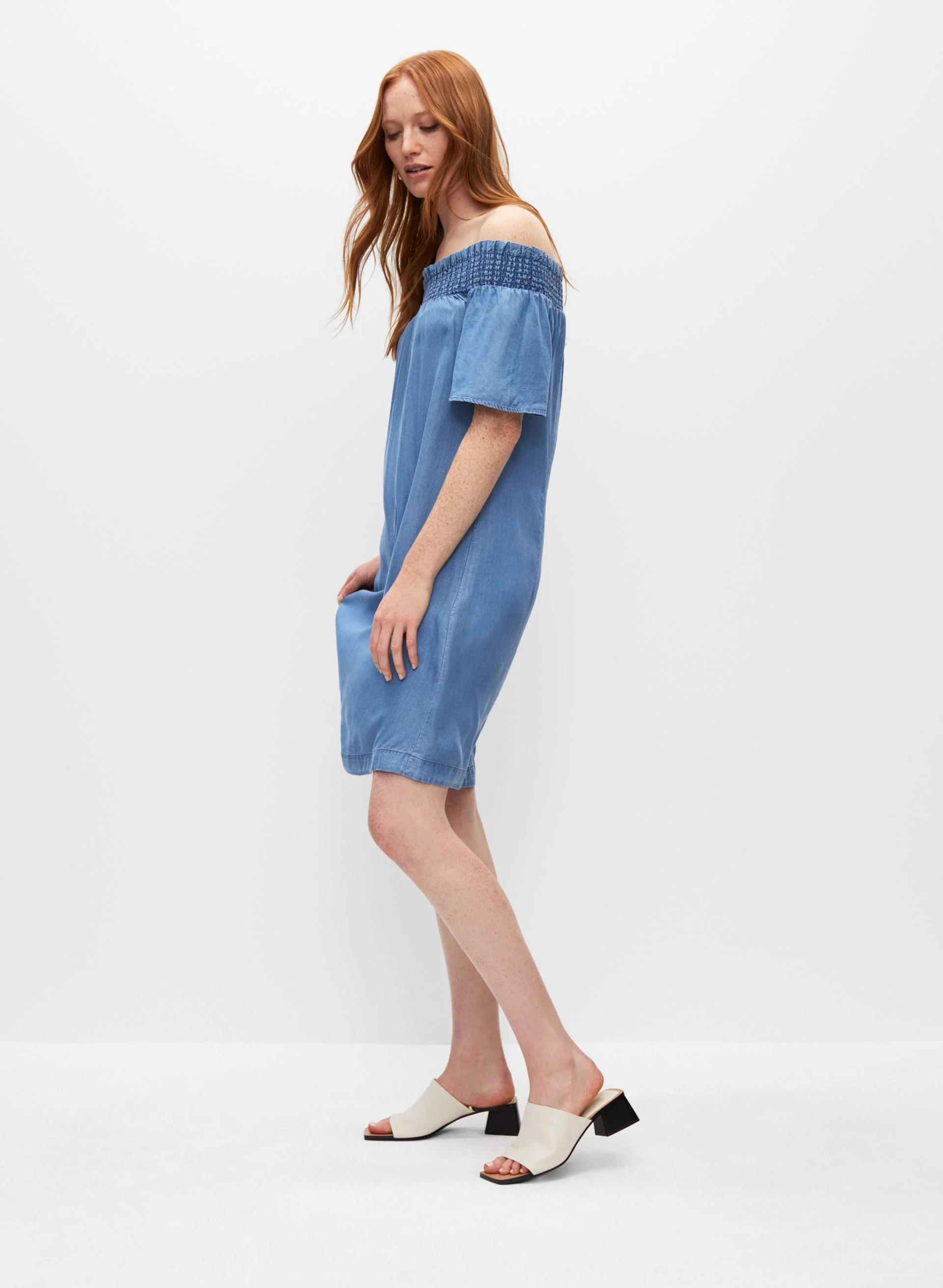 Off-the-Shoulder Tencel Dress - Image 2